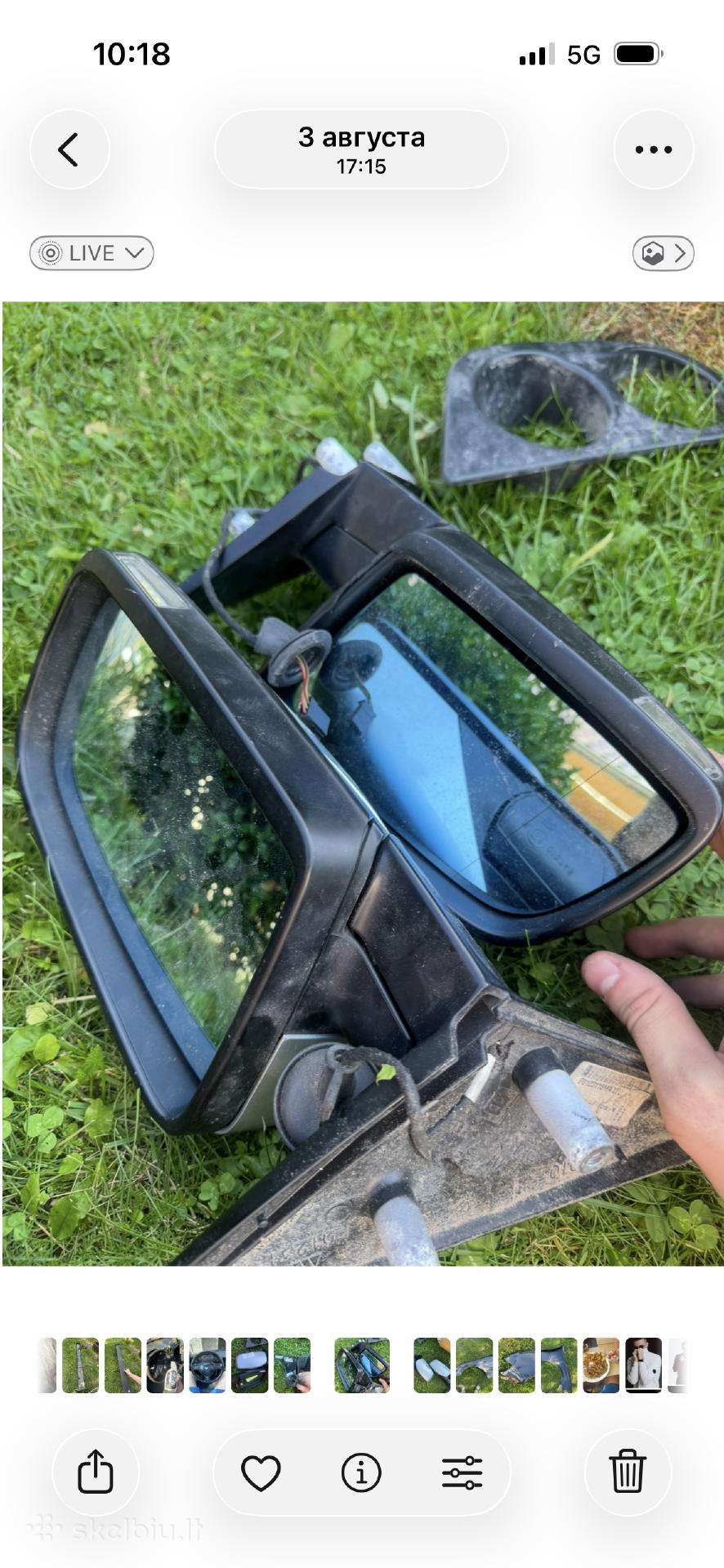 Bmw E60/e61 Lci chromuoti veidrodėliai – šildomi