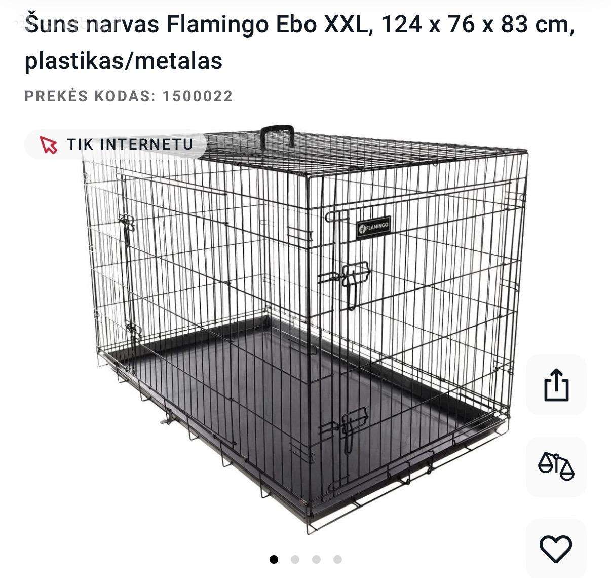 Šuns narvas Flamingo Ebo XXL