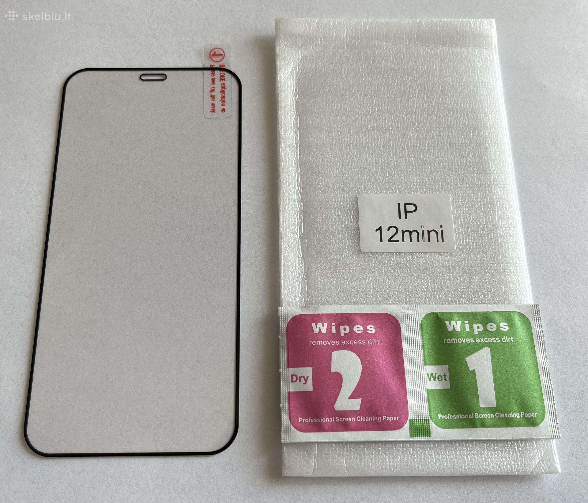 Kokybiškas stiklas iPhone 12 mini (3 vnt 2 €)