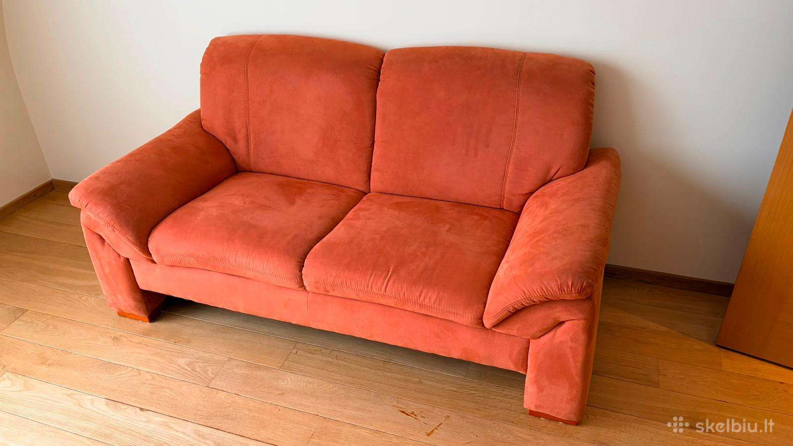 Sofa, fotelis, pufas