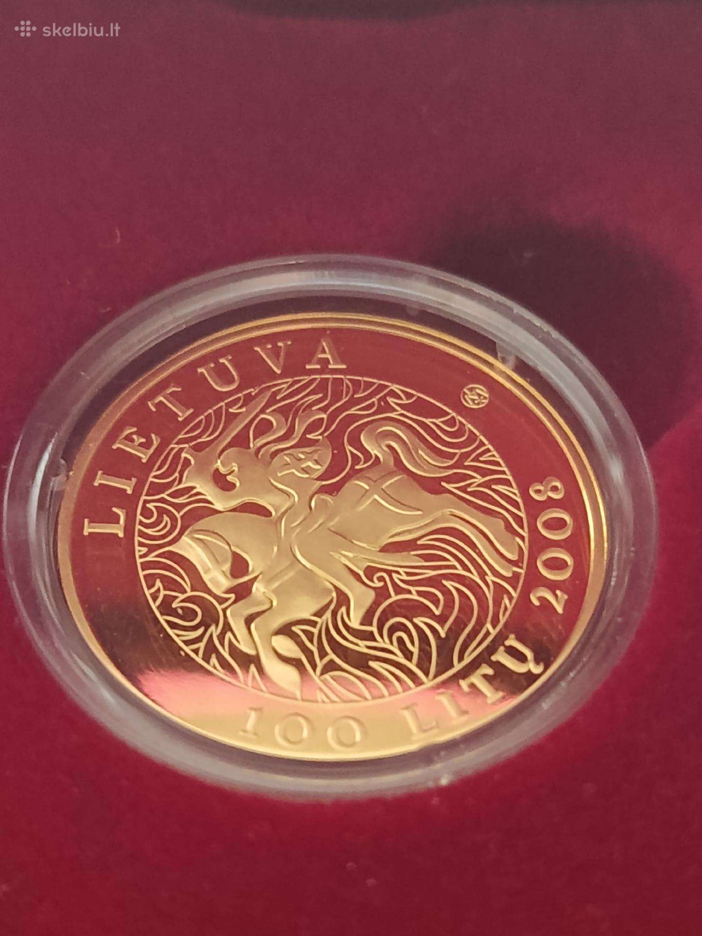 Auksine 100 litu moneta