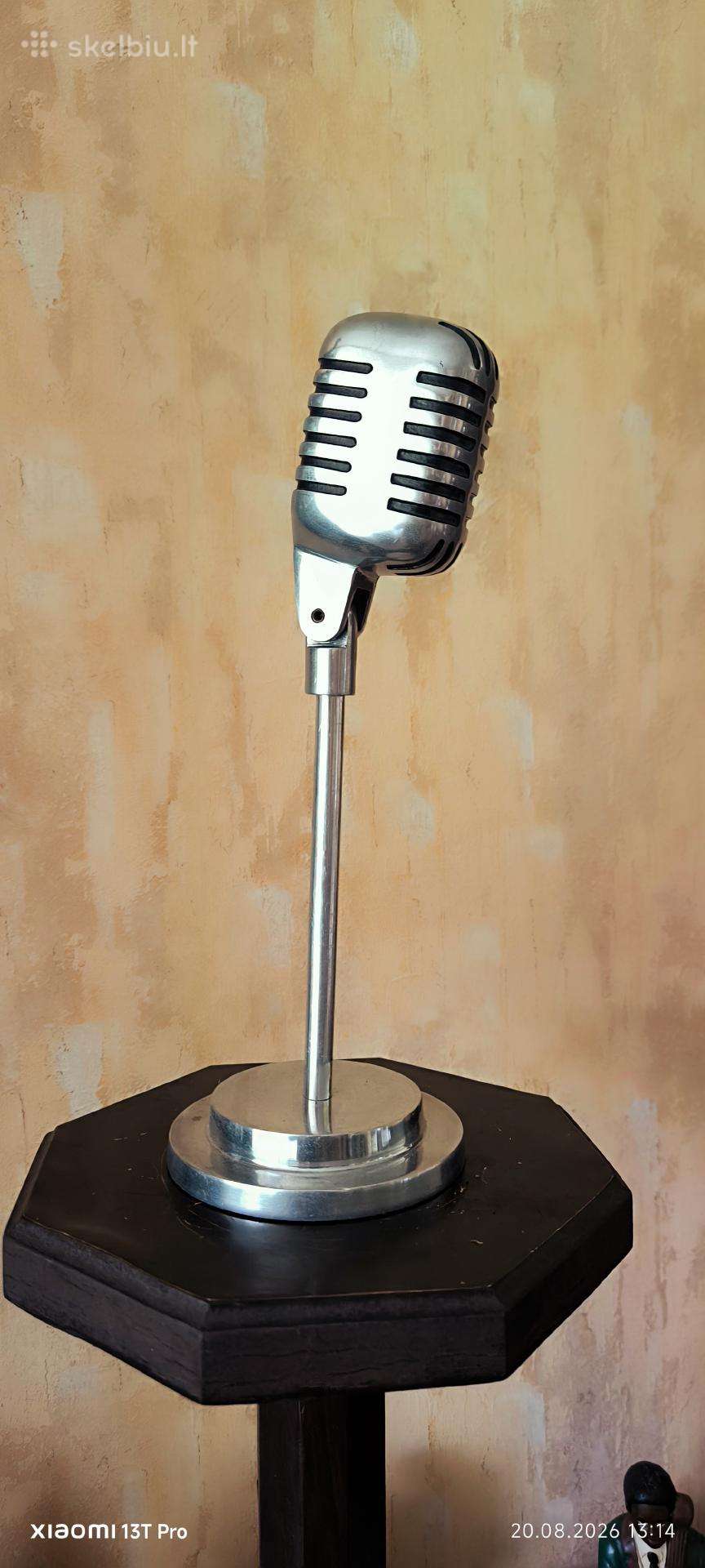 Vintazinis dekoratyvinis mikrofonas "On Air"
