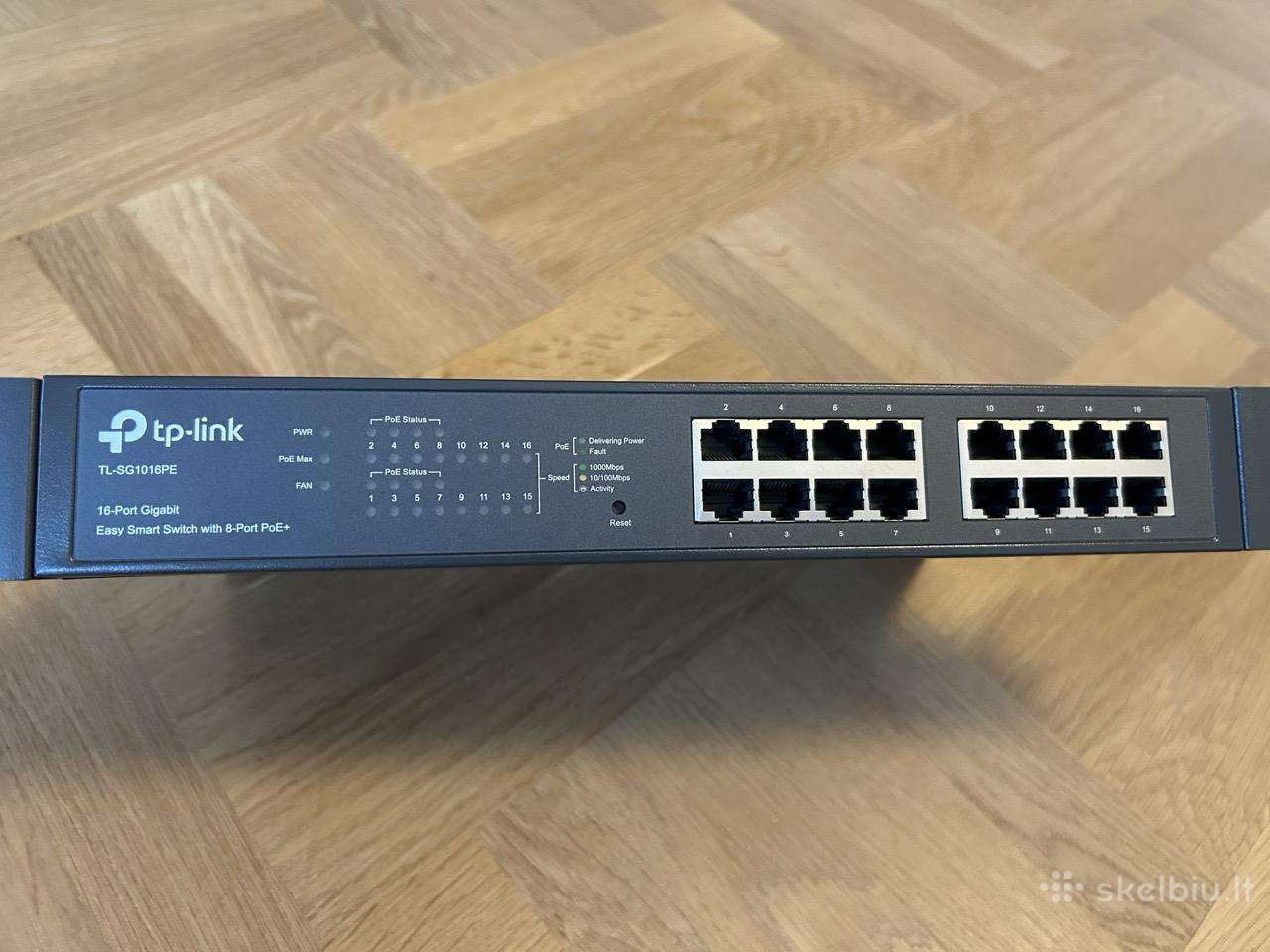 16 portų poe Gigabit switch'as tp-link Tl-sg1016pe