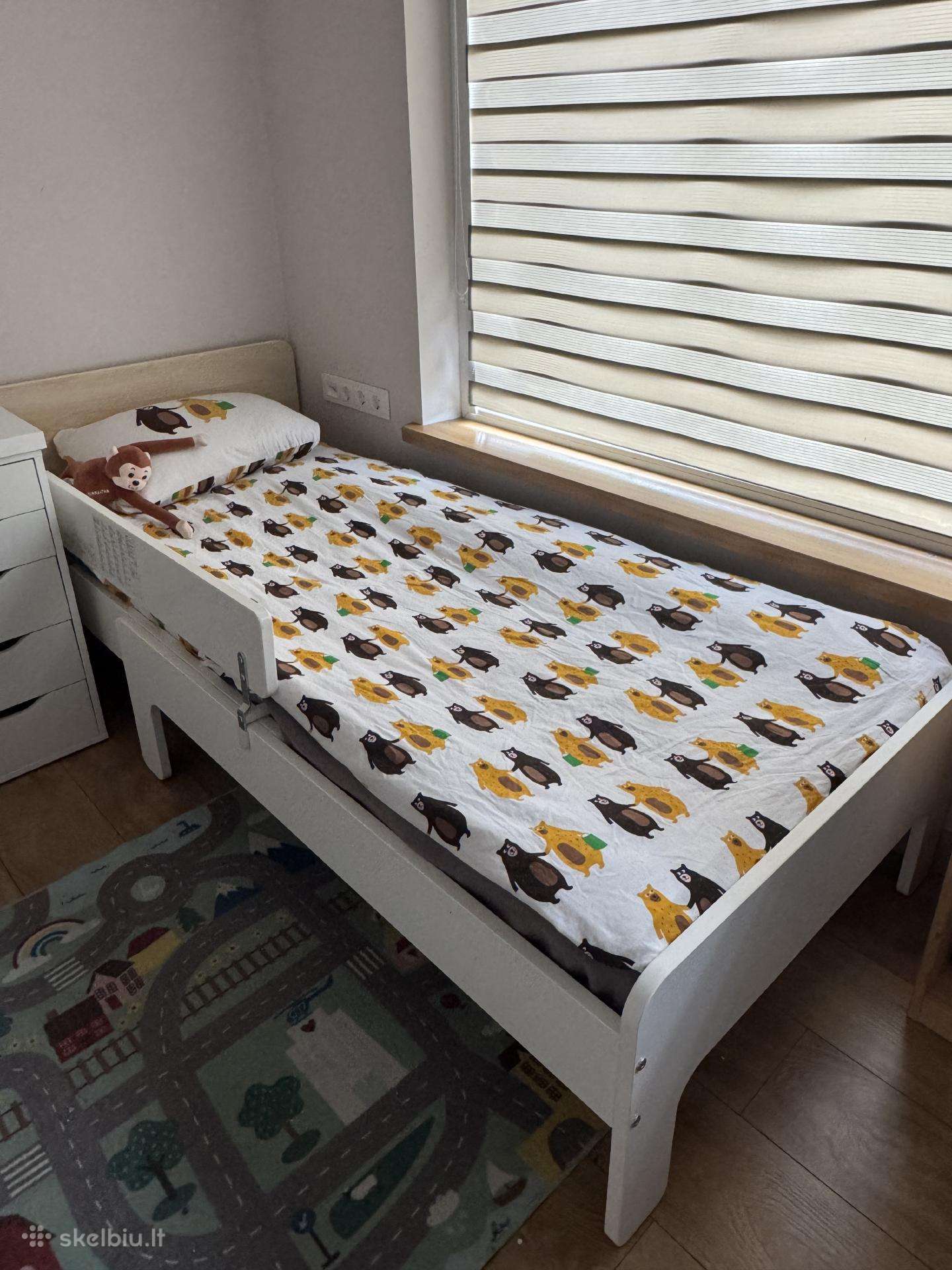 Ikea lovyte vaikui su apsauga ir ciužiniu