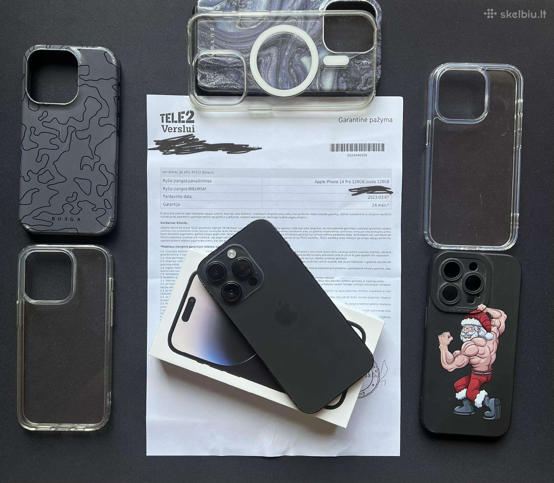 iPhone 14 Pro 128gb Spaceblack 100% battery health