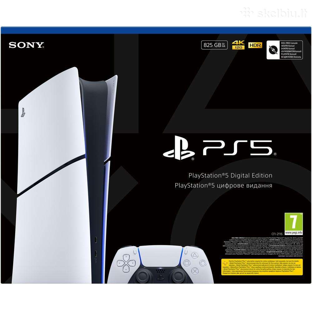 Playstation 5 slim + 33 žaidimai paskyroje