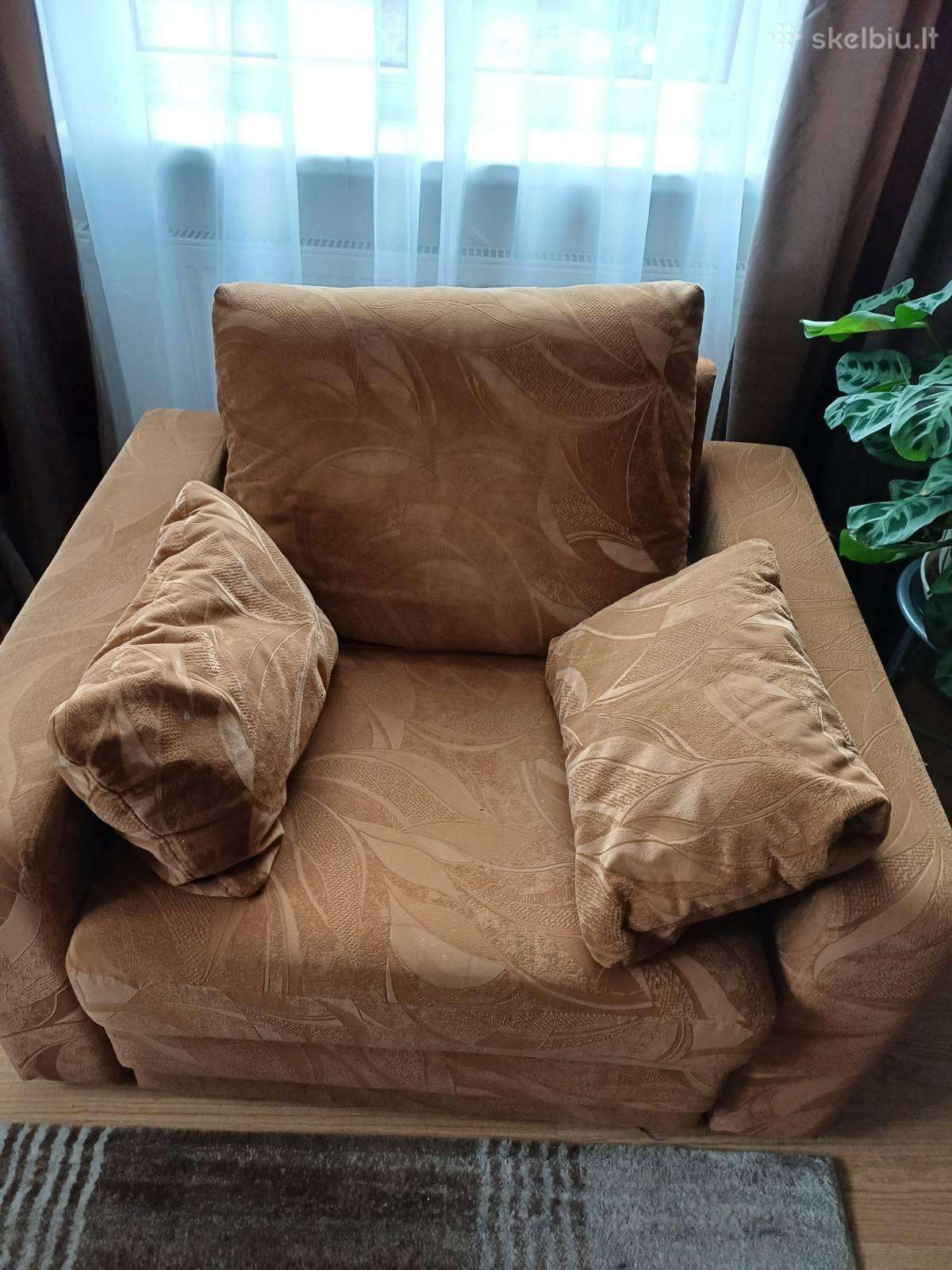Geros būklės miegamas fotelis