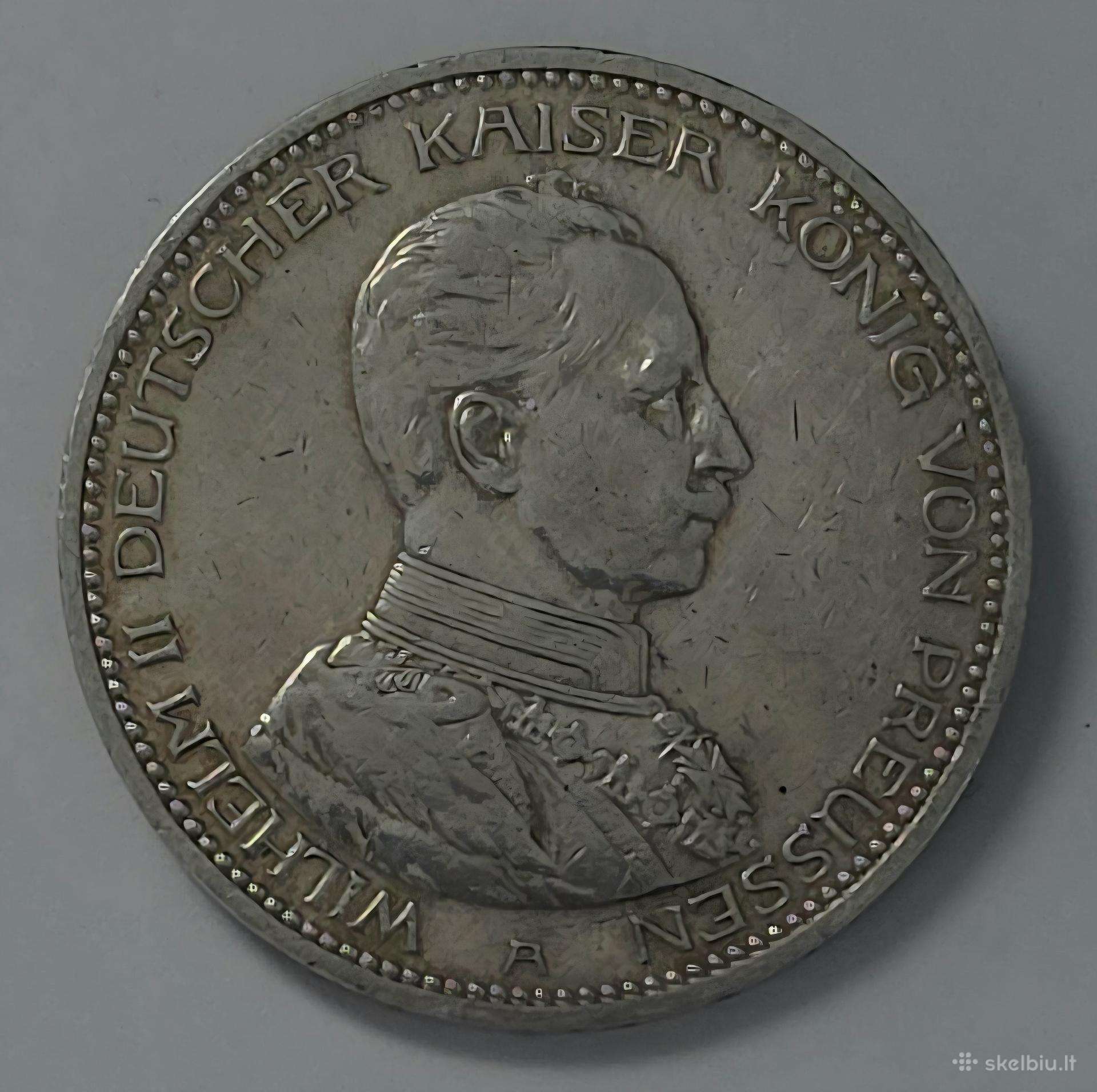 1913 m. 5 markių moneta Prūsija