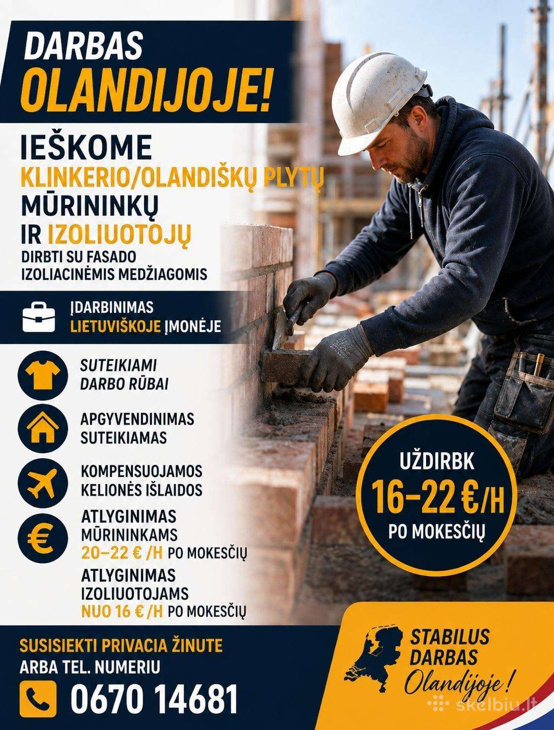 Reikalingi darbuotojai užsienyje!