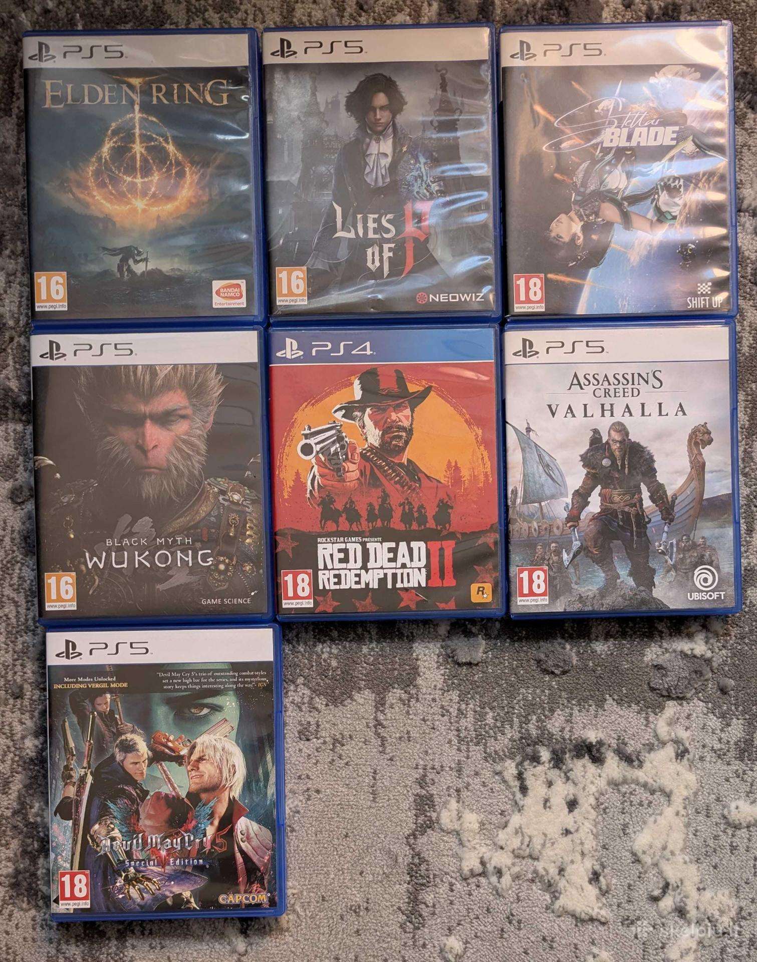 Ps5 ir Ps4 žaidimai (Wukong, Stellar Blade)