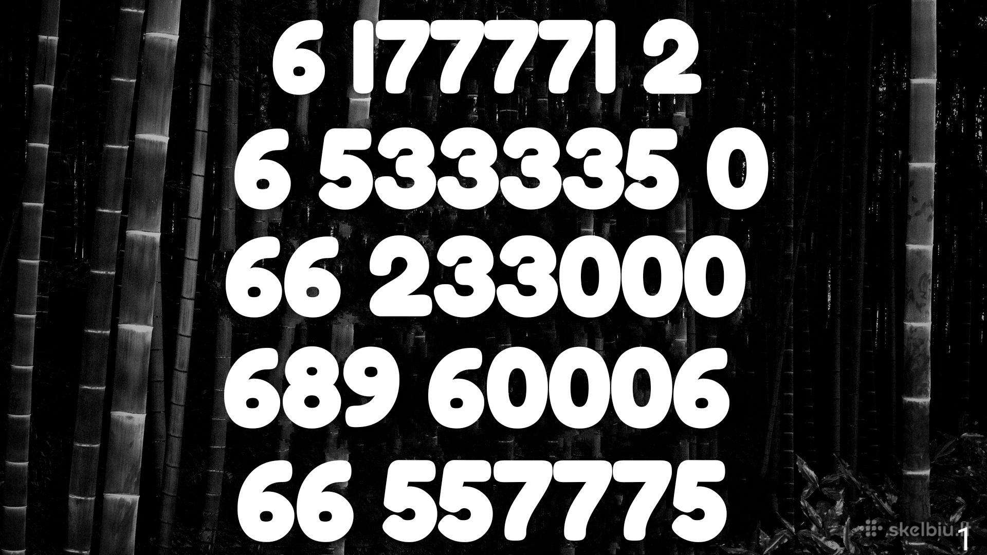 Gražūs VIP numeriai po 90€, 01110,08880,7777,09990