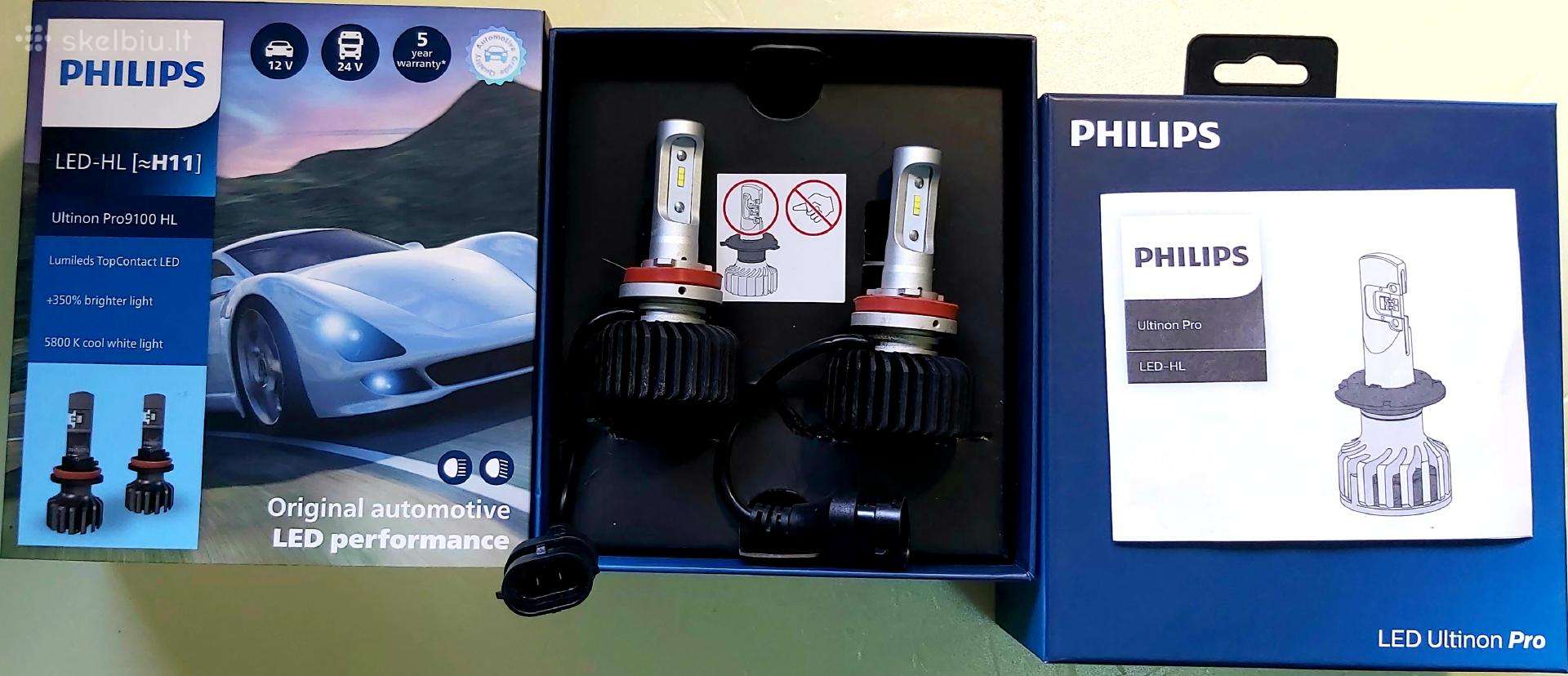 Philips Ultinon Pro9100 H11 LED lemputės – 2 vnt.