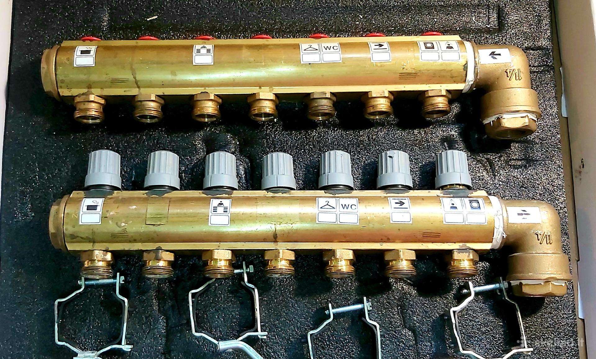 Danfoss žalvarinis grindinio šildymo kolektorius –