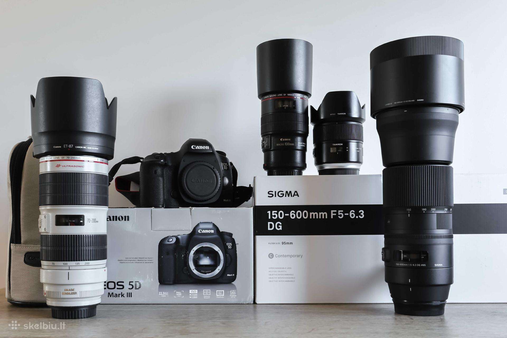 Parduodu „Canon Ef“, „sigma“ „tamron“ objektyvus