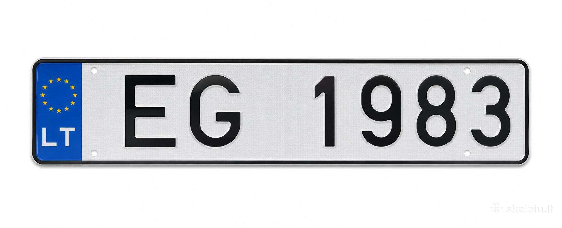 Valstybiniai numeriai Eg 1983