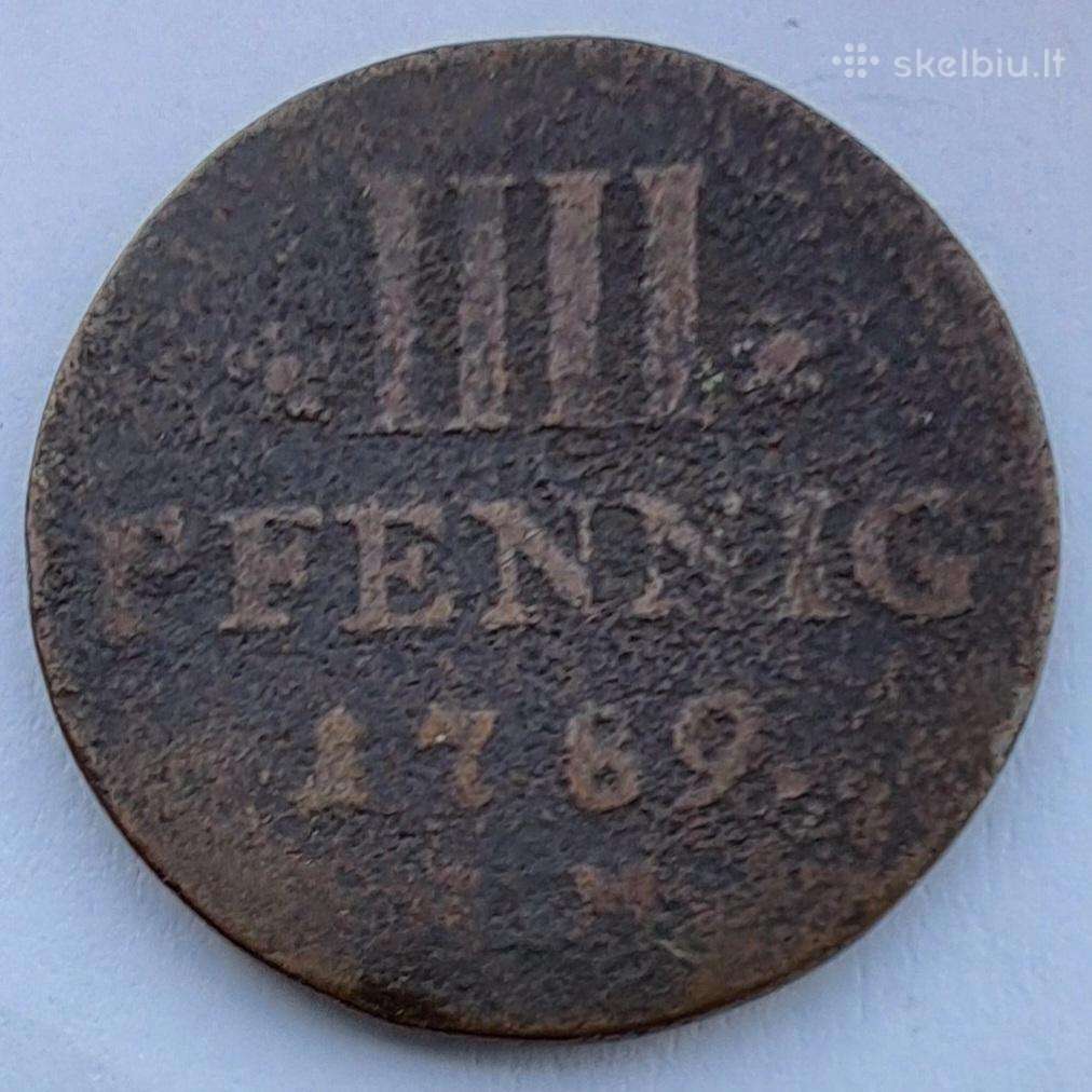 1789 Tryras 4 pfenigai