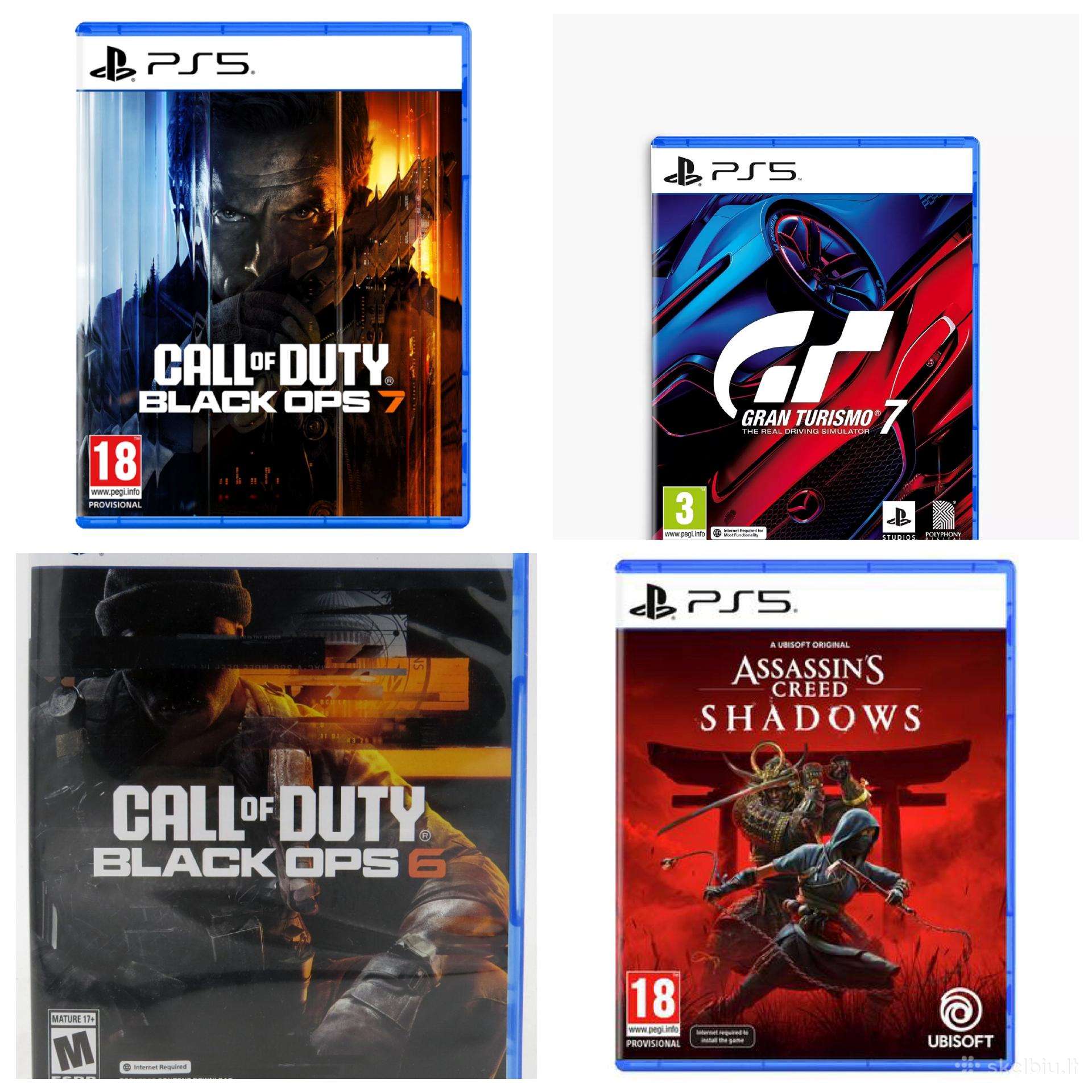 Gt7 , Cod black ops 6-7 , Assassin shadow Ps5