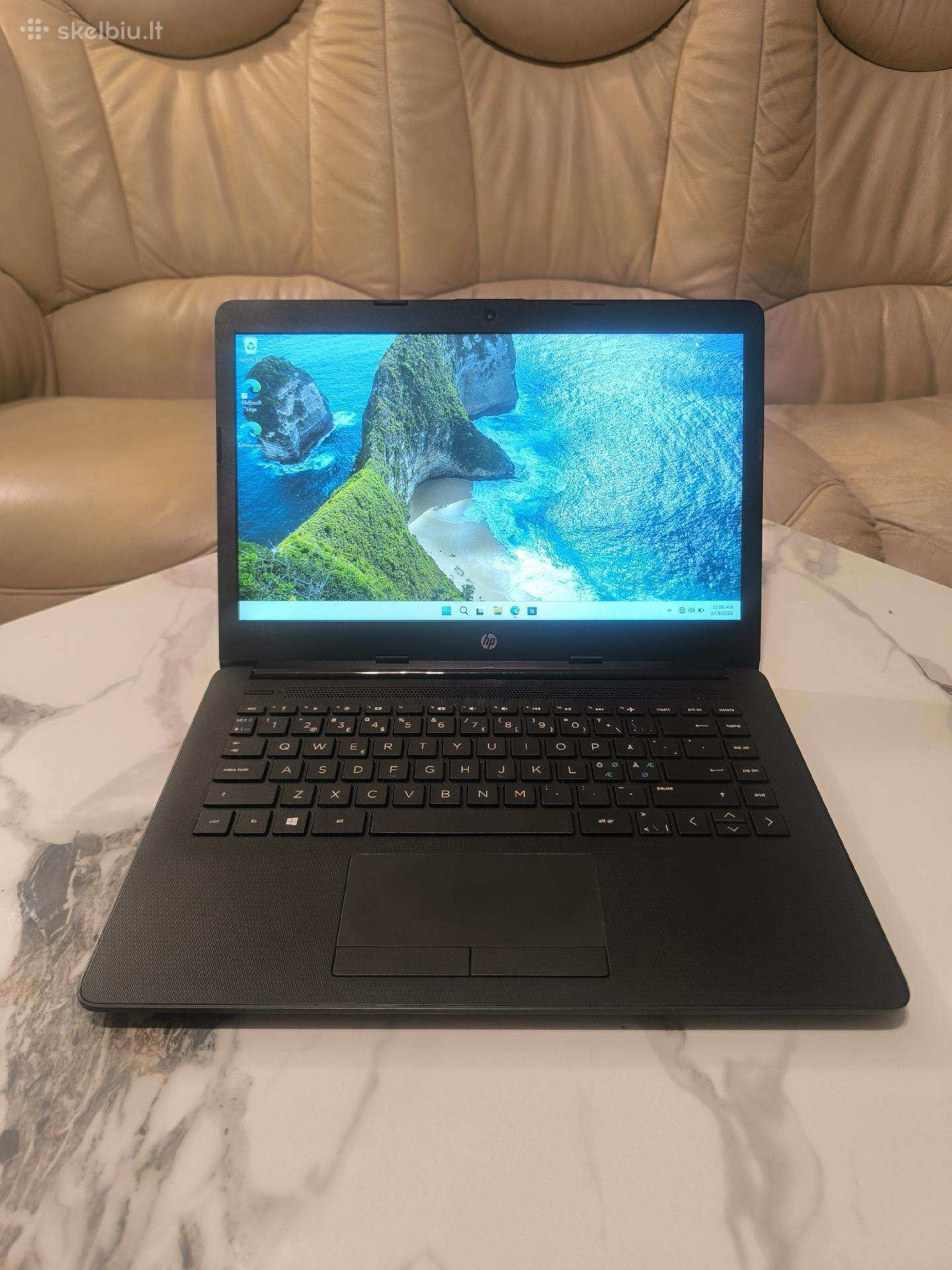 Hp Laptopas su Amd, Ddr4 RAM, SSD diskų, gera bat