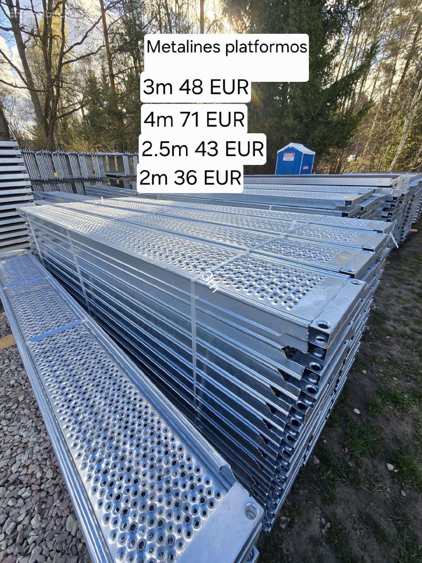 Naujos pastolių platformos 4m, 3m, 2,5m, 2m, 1.1m