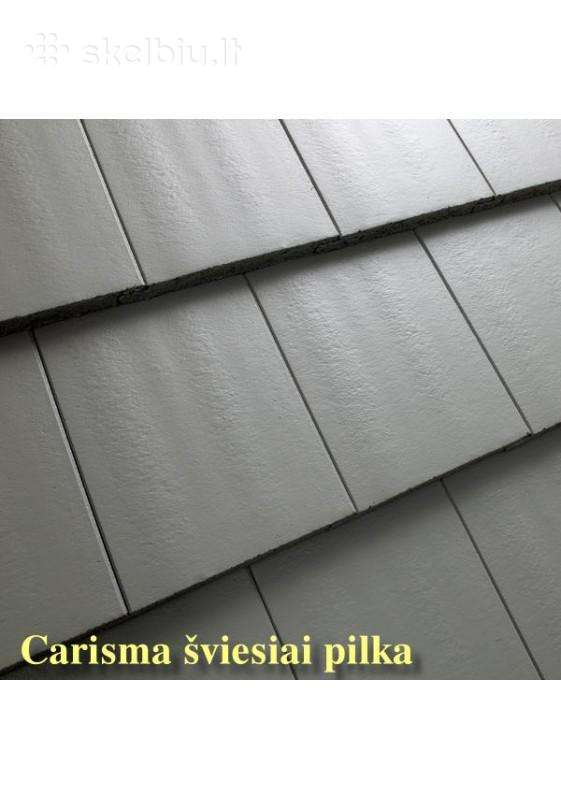 Parduodu 50 m2 pilkų beton. čerpių Benders Carisma