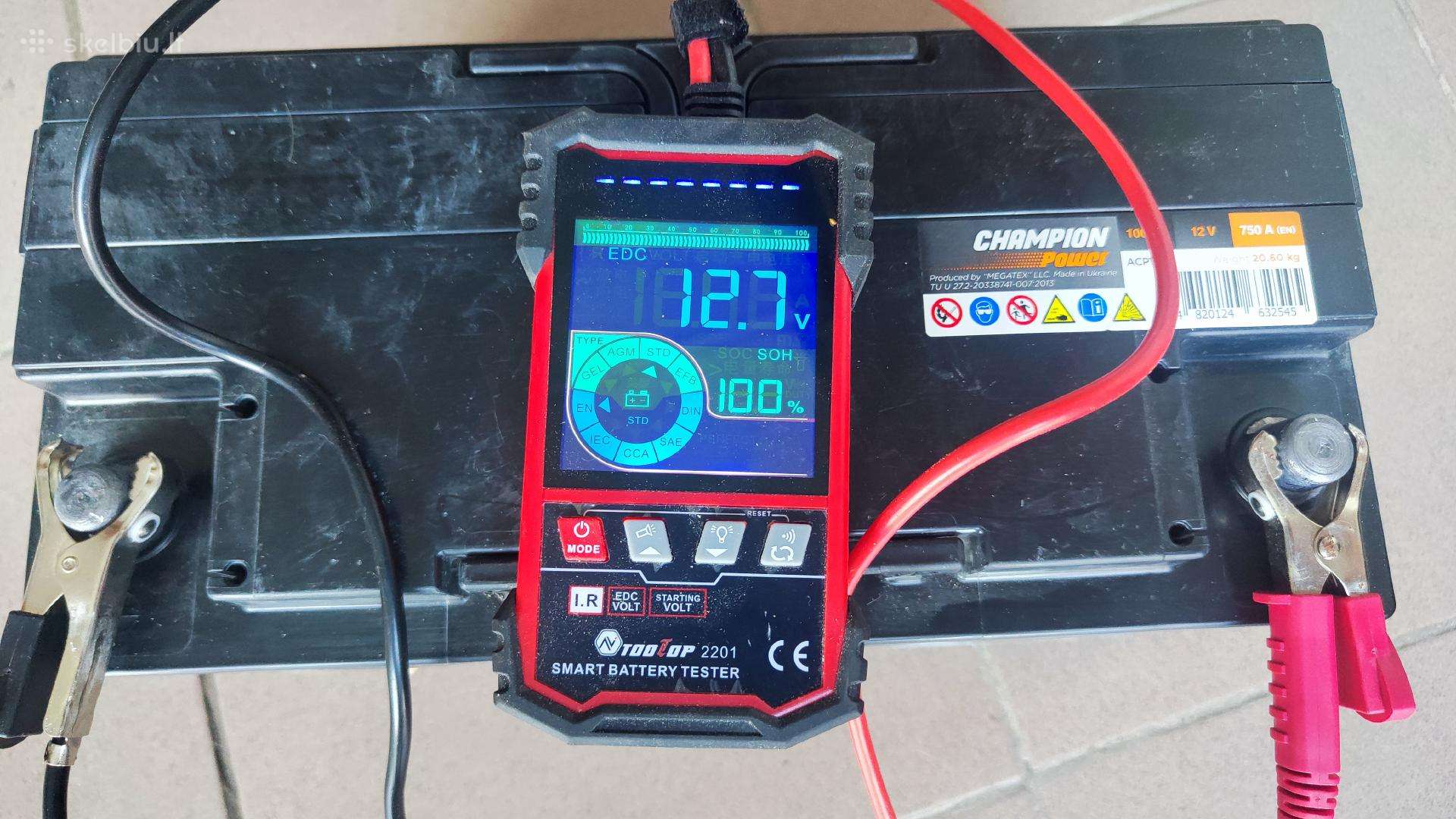 Akumuliatorius Championpower 12v 100ah 750a.