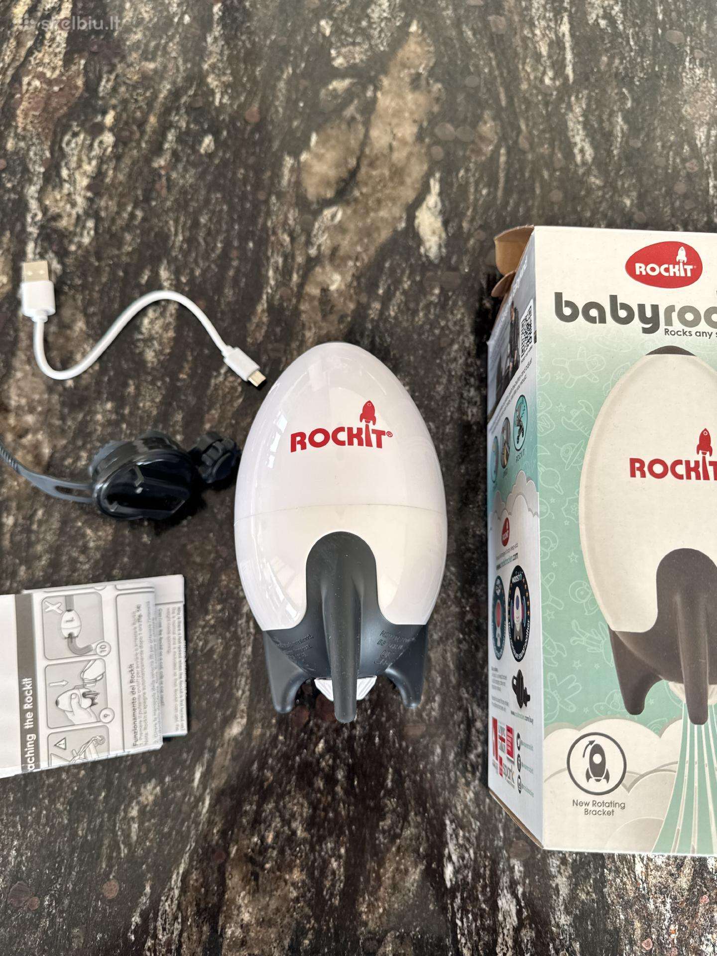 Rockit vėžimelėlio sūpuoklis, įkraunamas