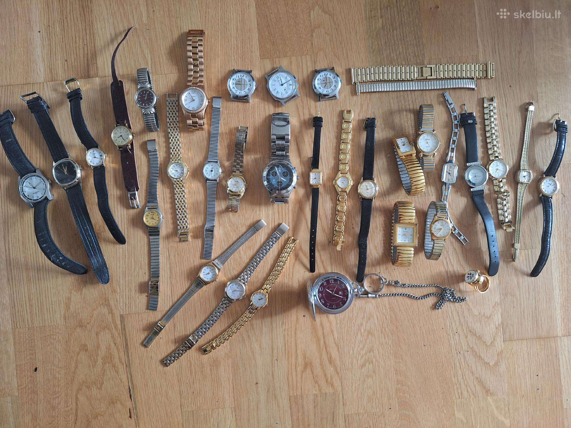 Seni laikrodžiai mechaniniai ir kvarciniai