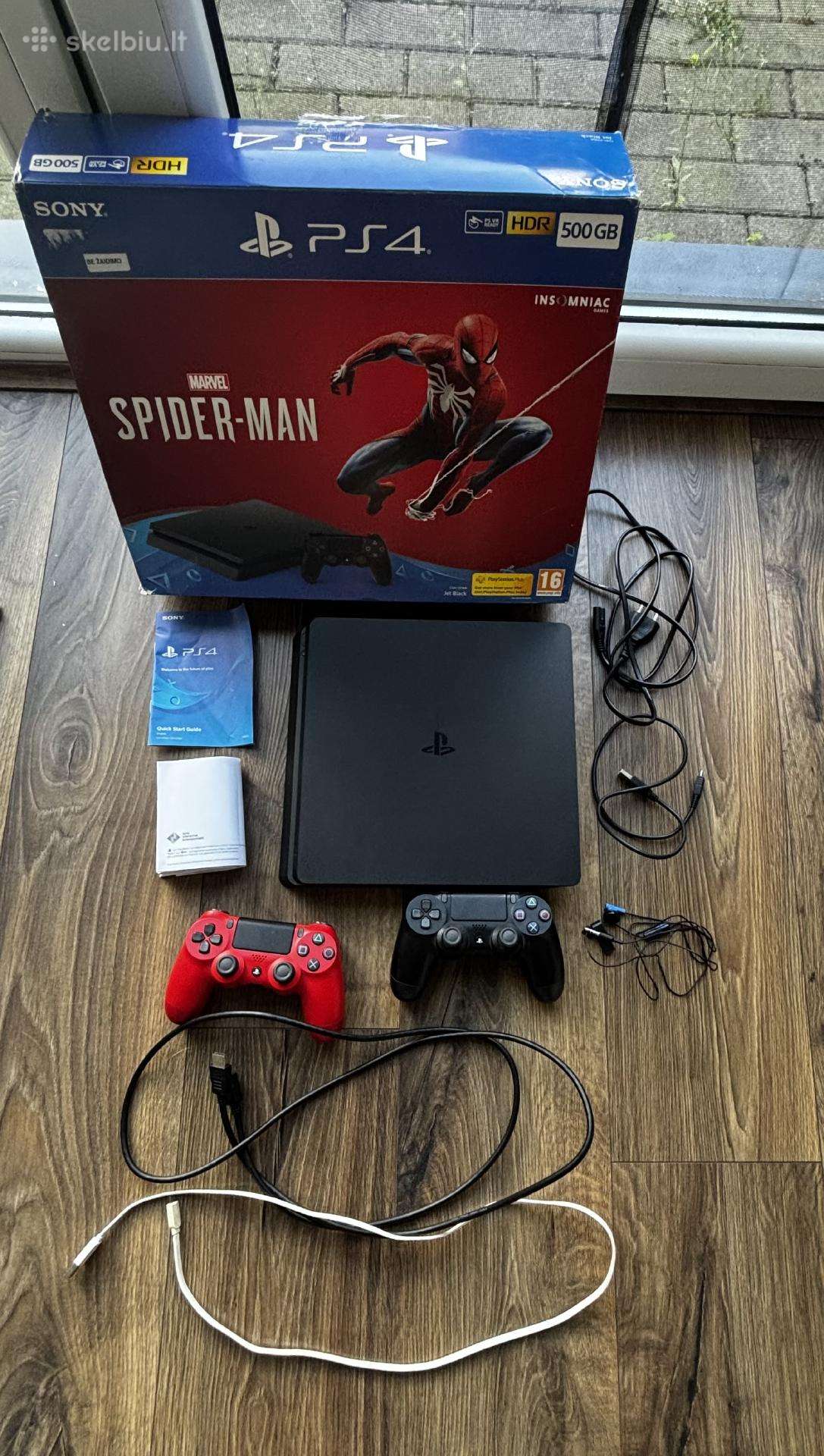 Ps4 slim 500gb su priedais