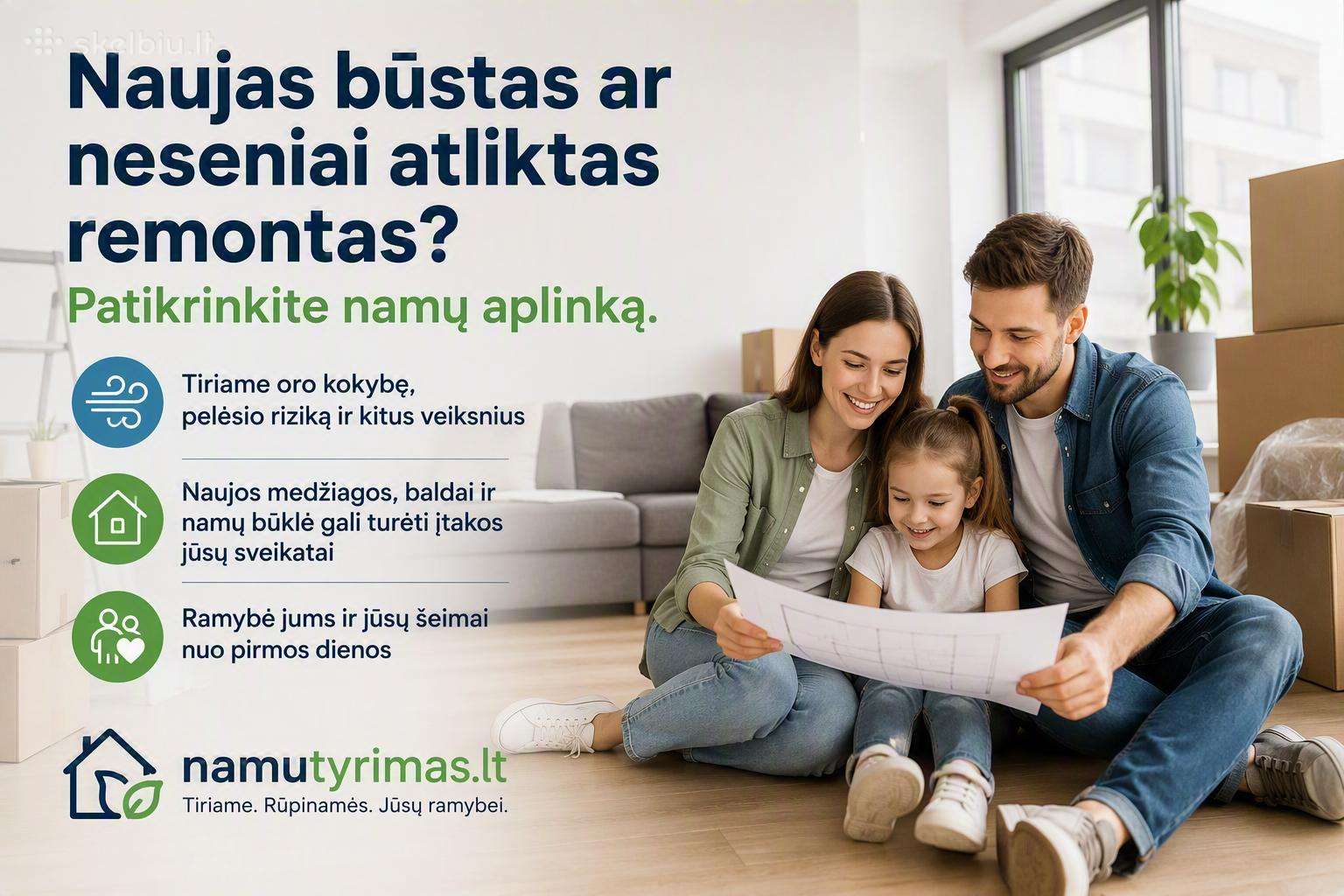 Naujas būstas? Patikrinkite jo aplinkos kokybę