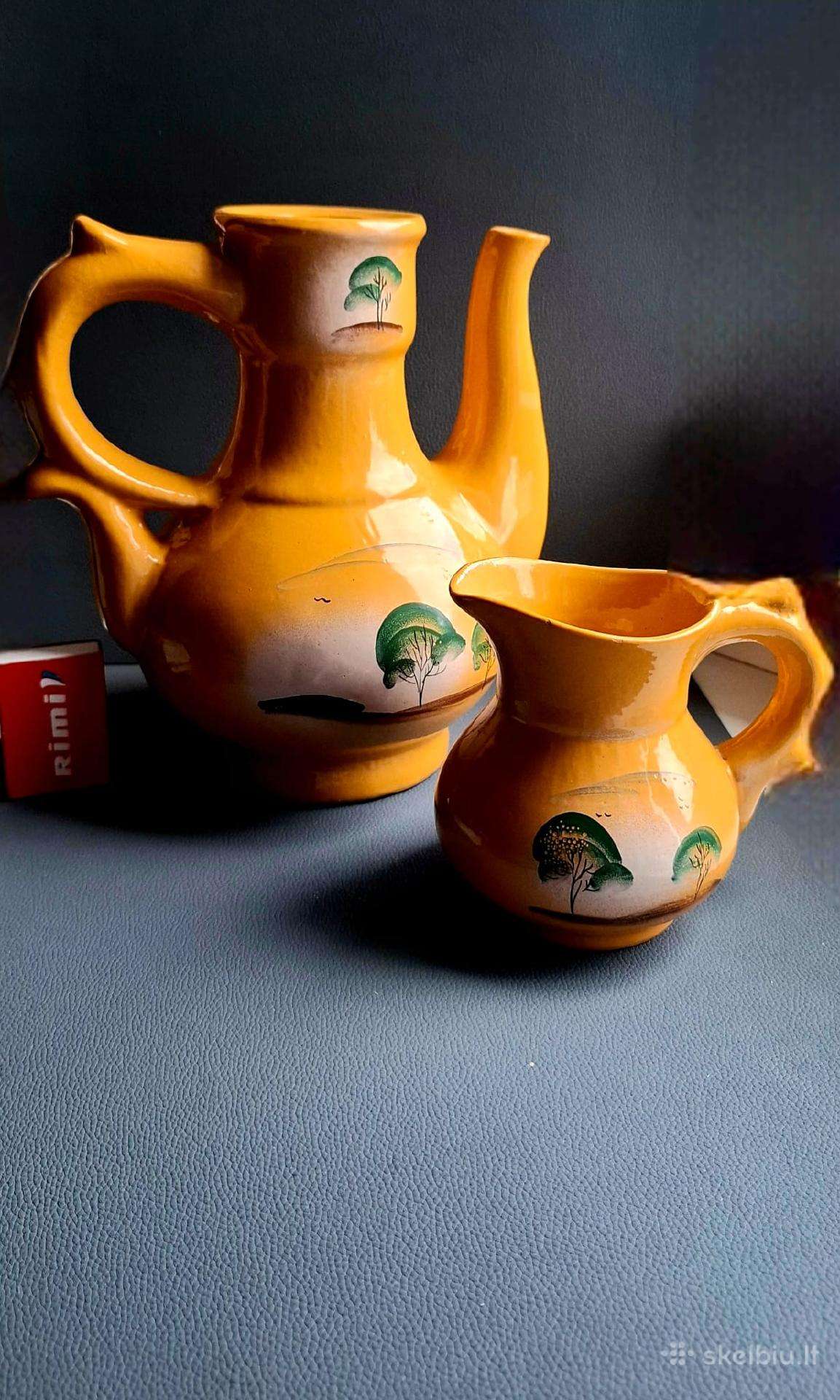 Retro lietuviškos keramikos rinkinys (ąsočiai)
