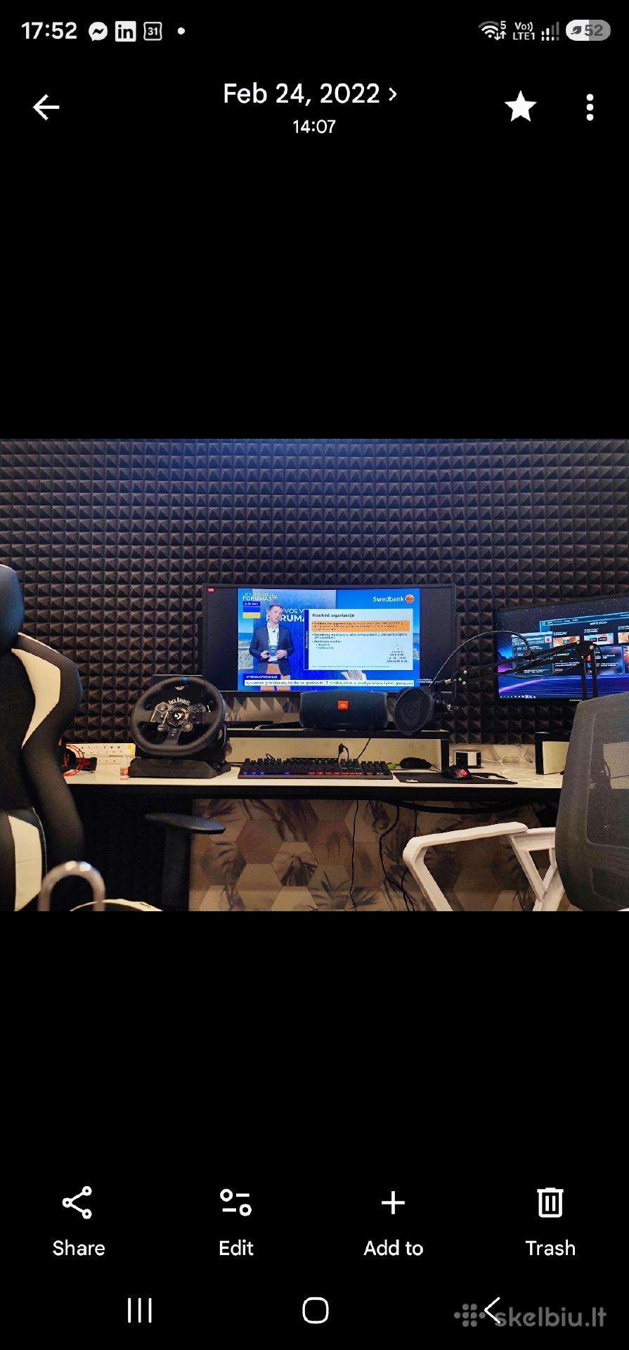 Pilnas Gaming Setup, Ryzen 5 5600, 16 GB RAM