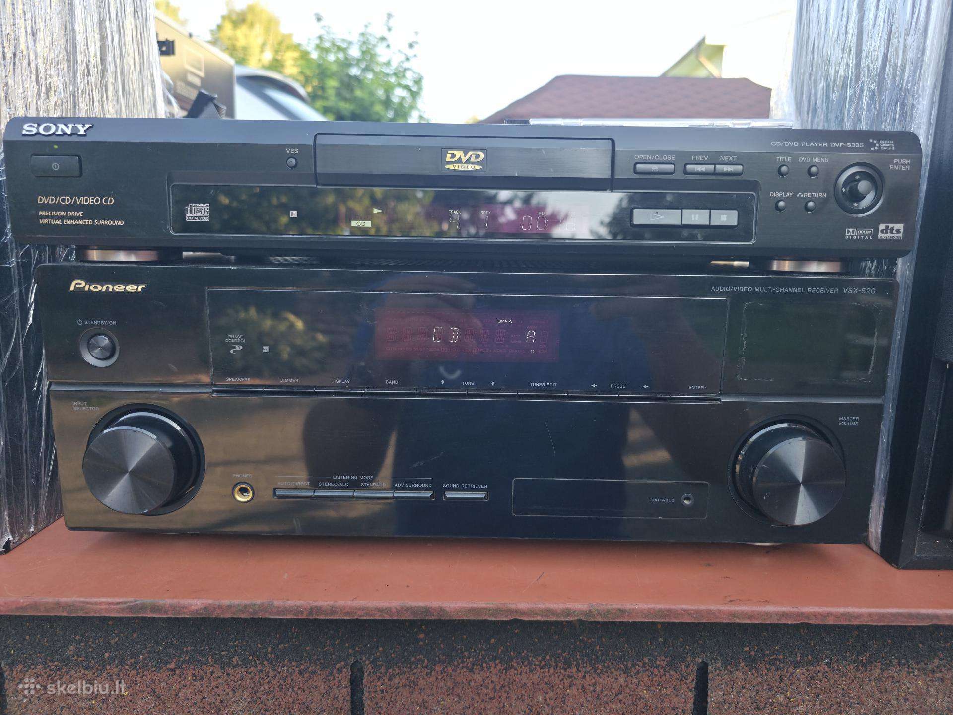 Pioneer vsx 520 su sony CD Dvd ir Sony resyveris