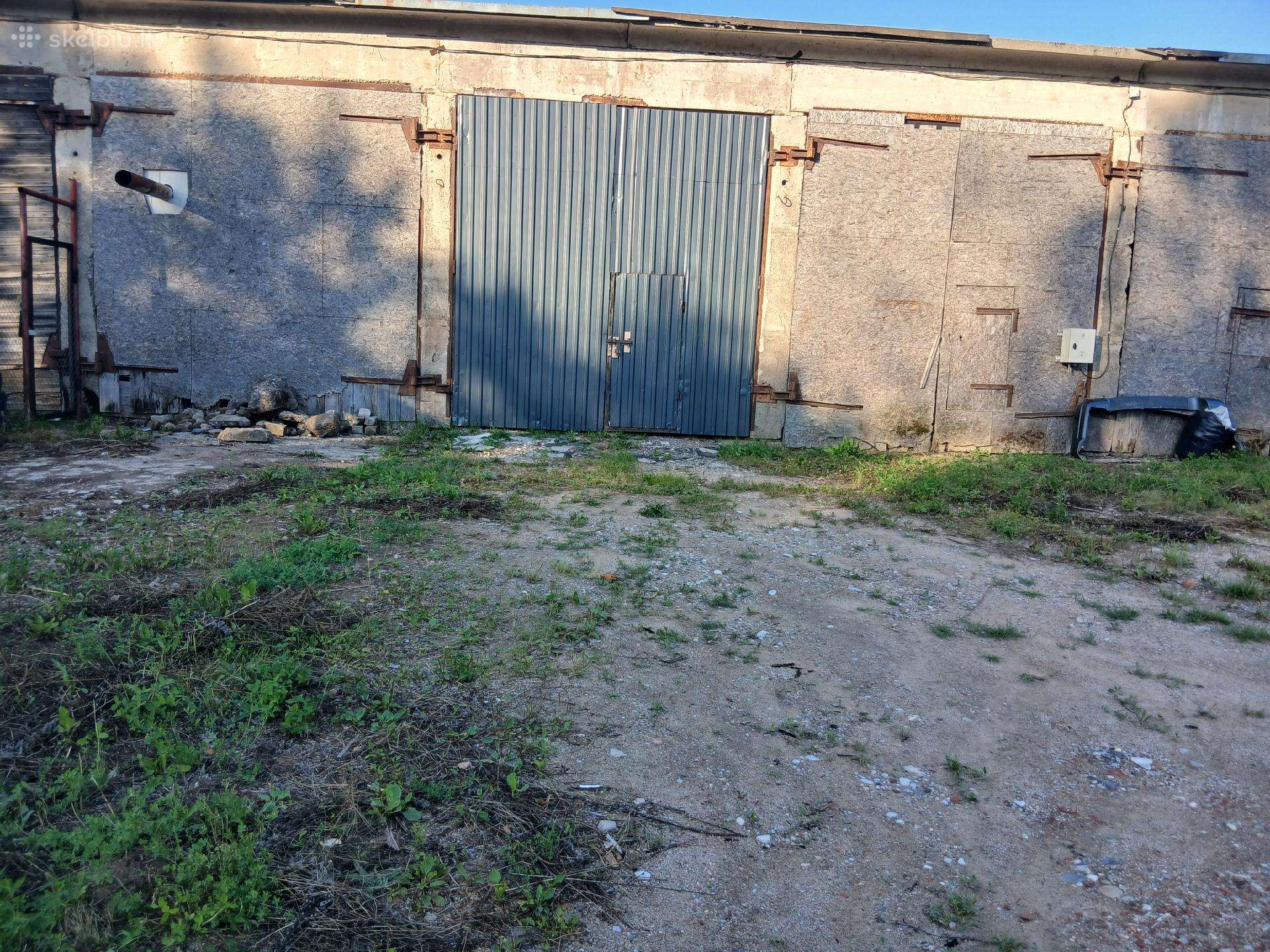 Patalpos garažas 200 m.kv.3,50m aukštis vartų