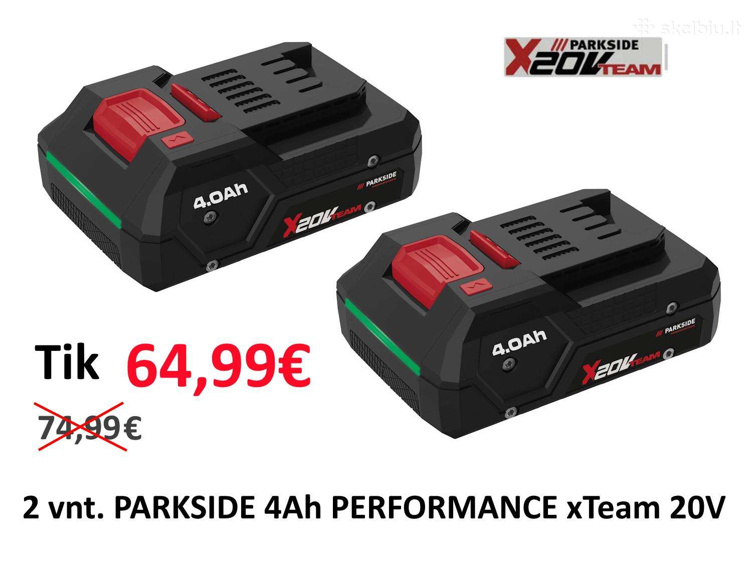 Akcija 2vnt. Parkside 4ah Performance aku.