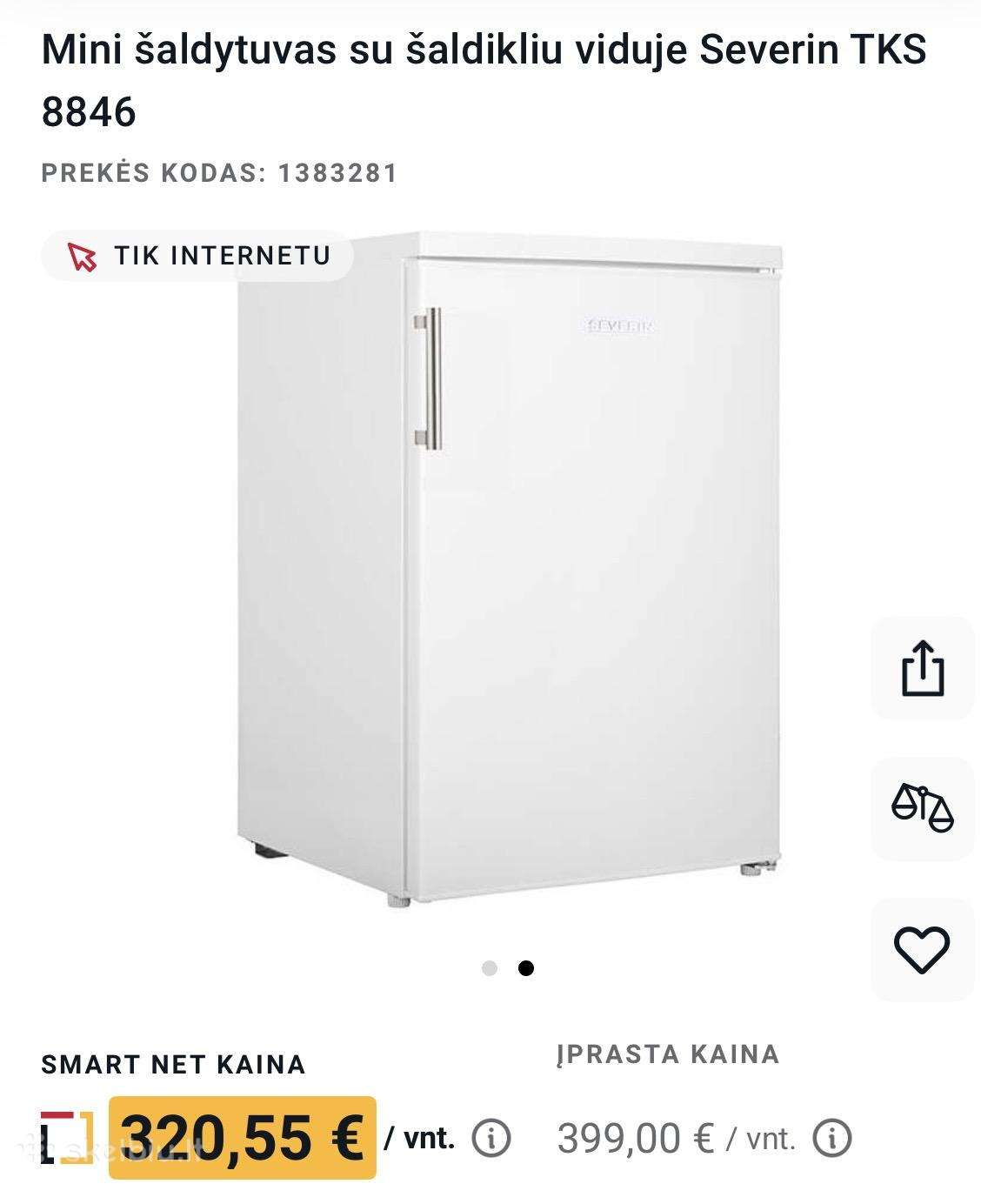 Parduodamas naujas mini šaldytuvas
