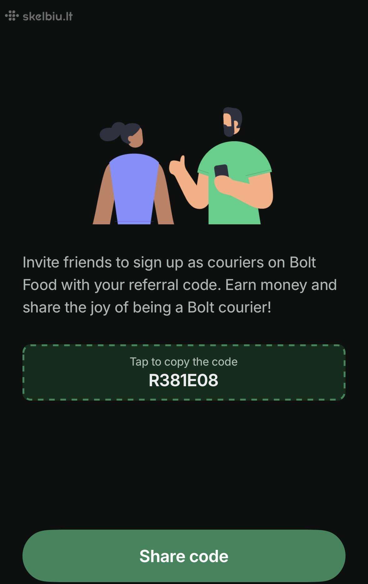 Bolt Food 40€ premija