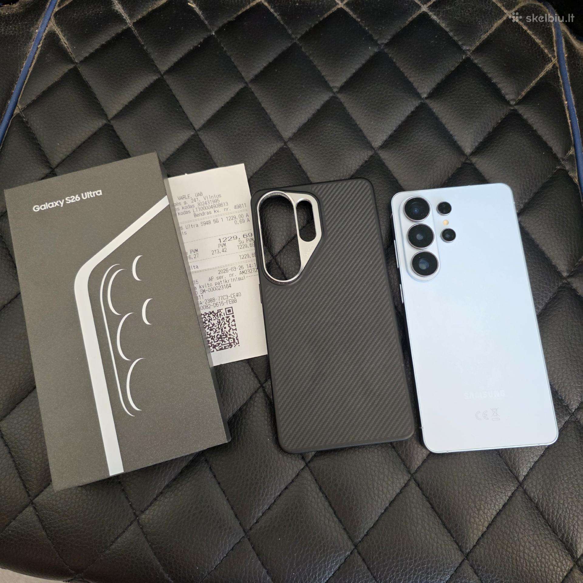 Parduodu Samsung S26 Ultra 512gb su garantija