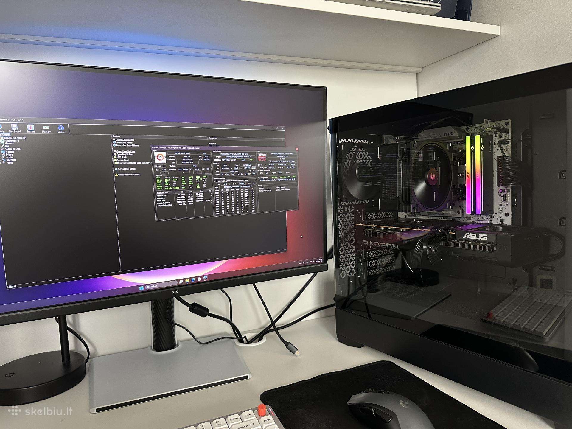 5 9600x 9070 16 GB B850m Ddr5 32 GB Kompiuteris