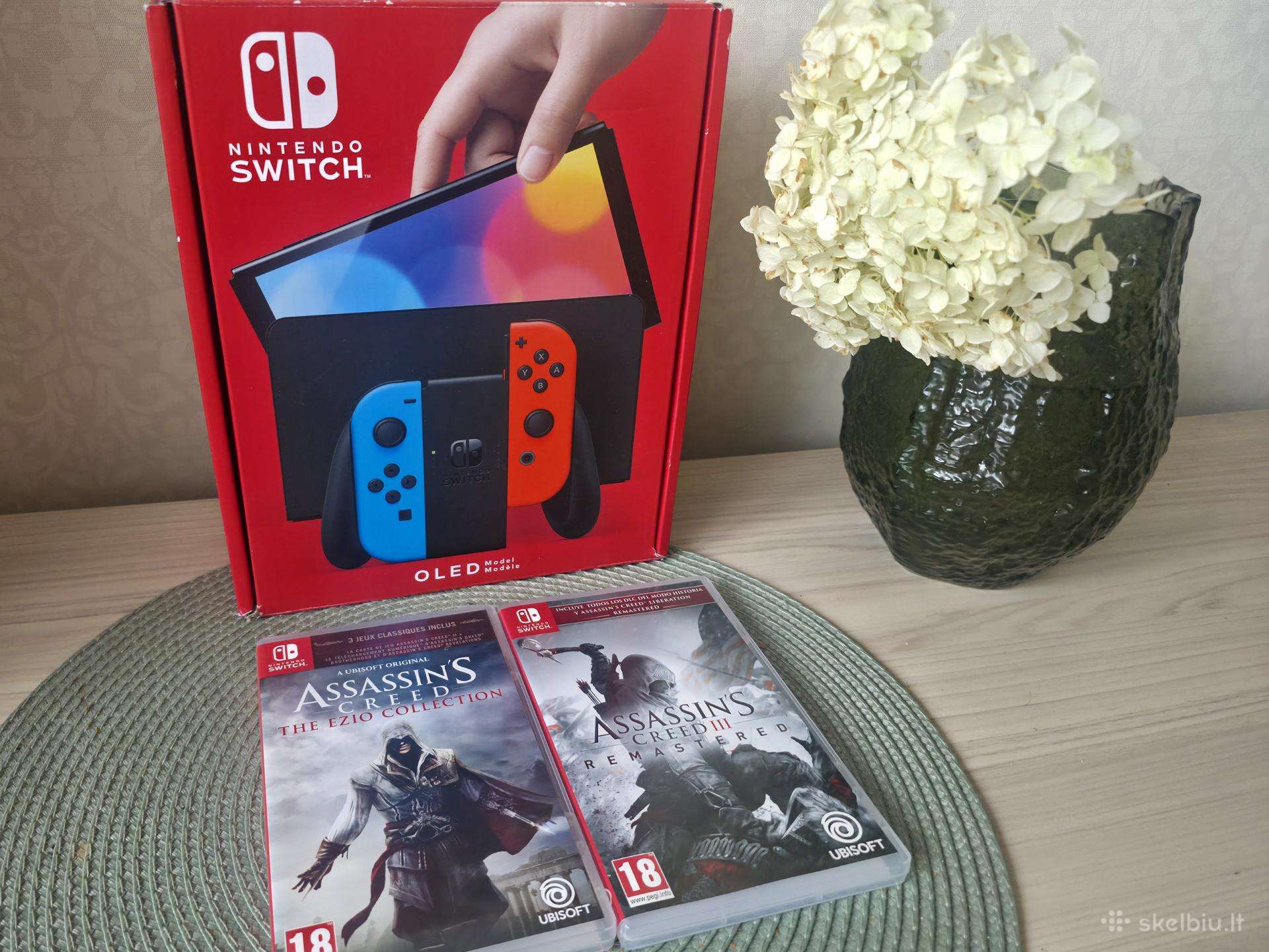 Nintendo switch oled su priedais