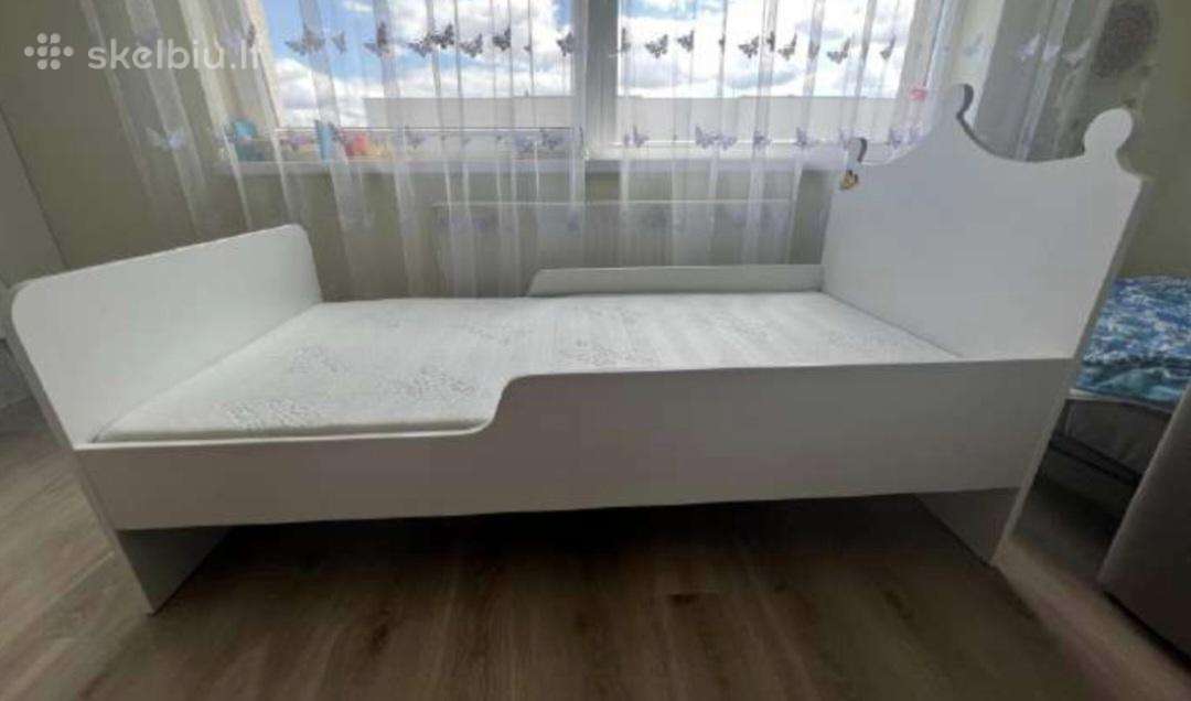 Vaikiška princesės lovytė su čiužiniu