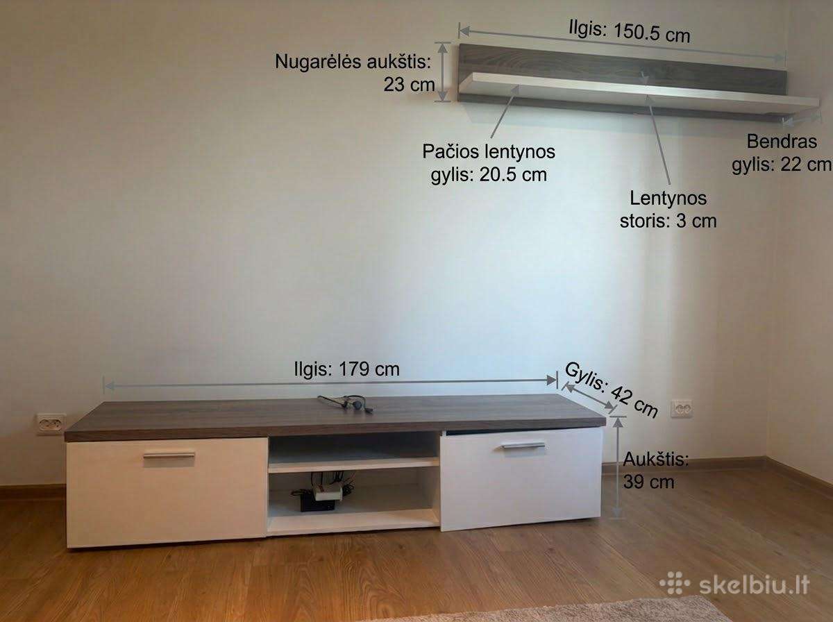 Moderni TV komoda su lentyna 179cm