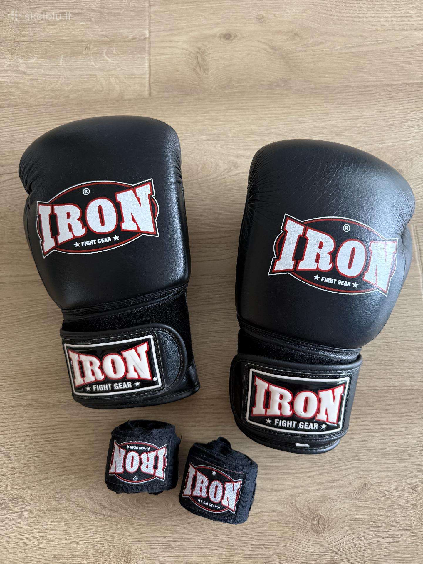 Iron Fight Gear“ bokso pirštinės + bintai