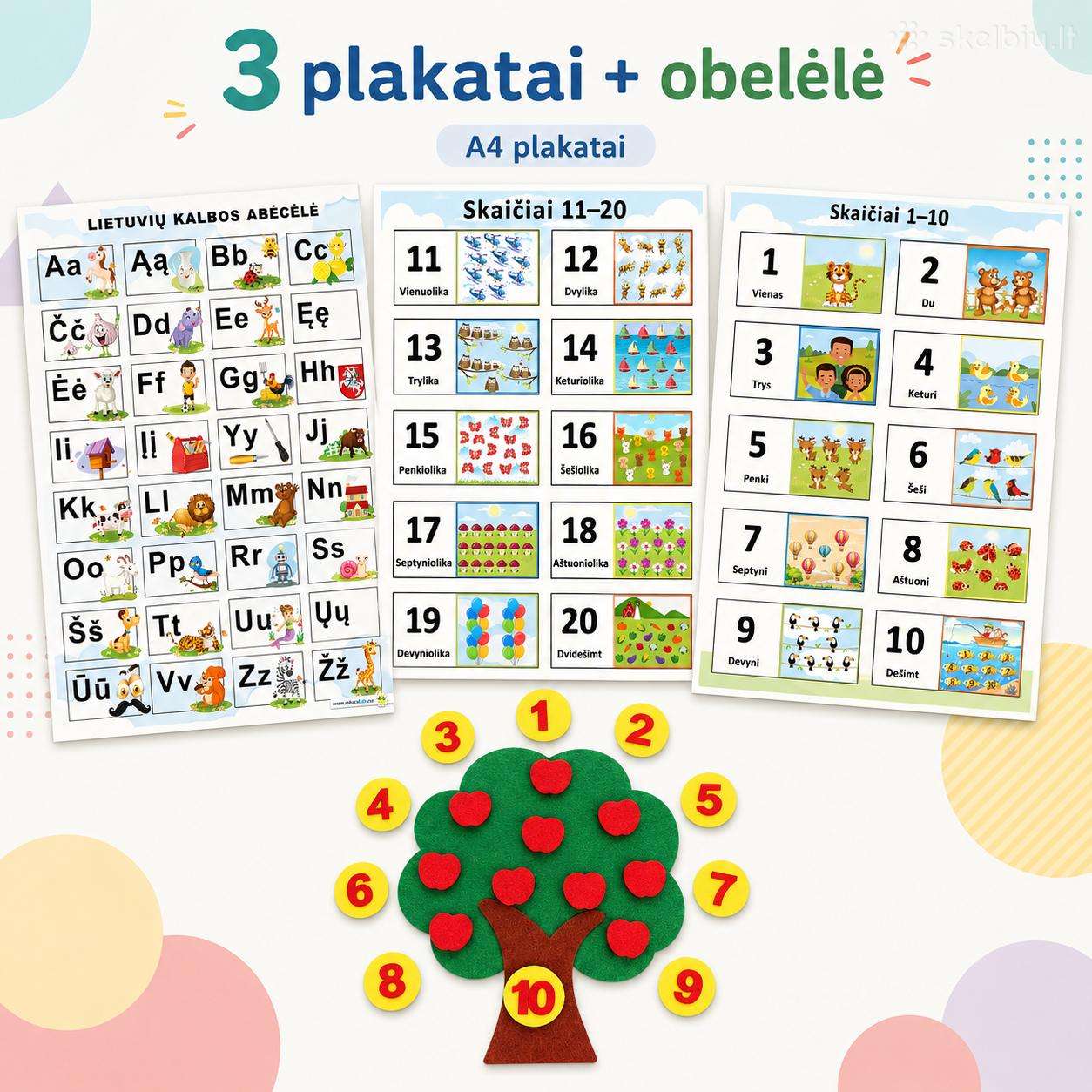 Mažųjų atradėjų edukacinis rinkinys: abėcėlė, skai