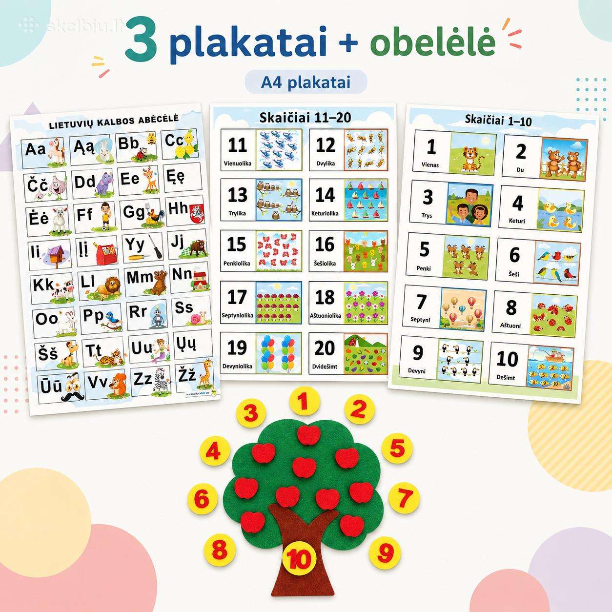 Mažųjų atradėjų edukacinis rinkinys: abėcėlė, skai