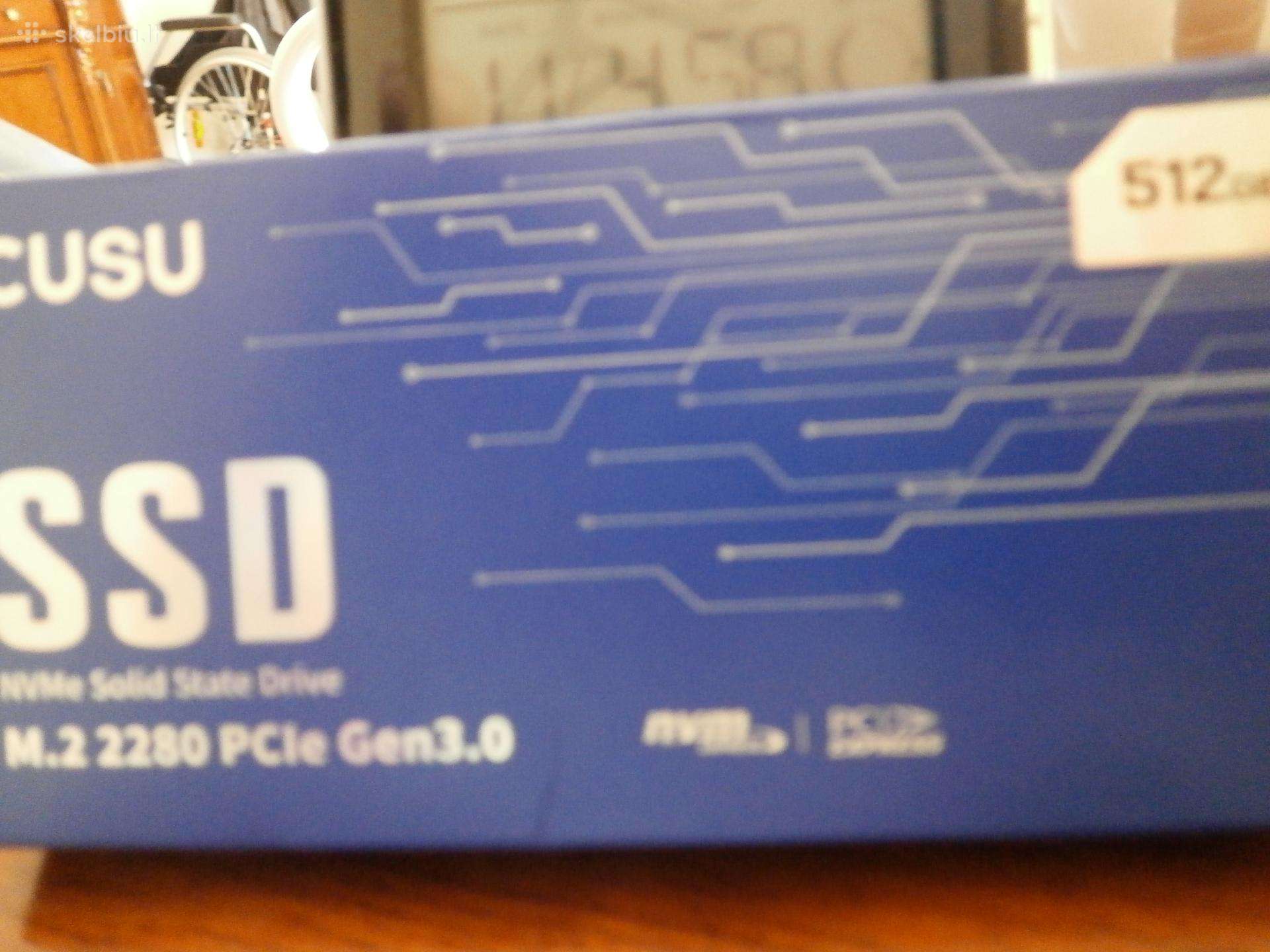 SSD 512 GB, jungtis m.2. Naujas