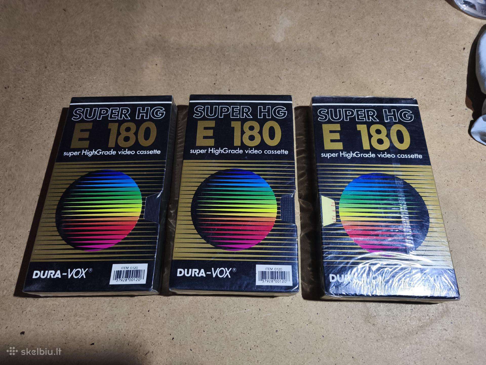 Naujos Vhs vaizdo kasetės Dura-vox Super Hg E-180