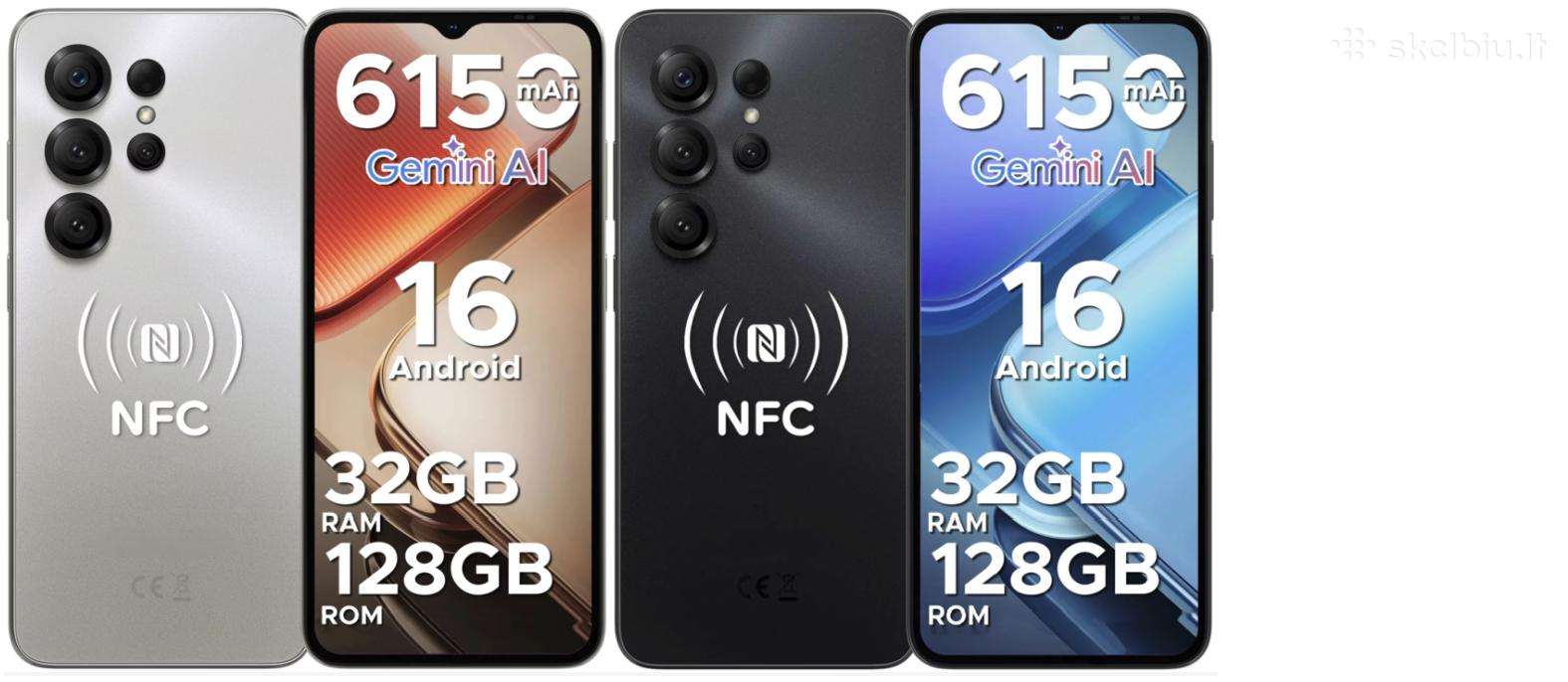 Nauji Doogee Note56 Pro Nfc 6150mah Baterija!