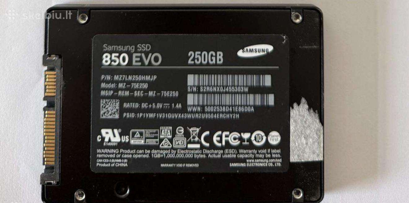 Samsung SSD EVO 850 Greitasis vidinis diskas