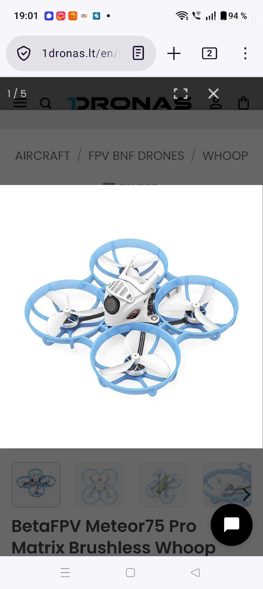 Dronas Meteor75 Pro Brushless