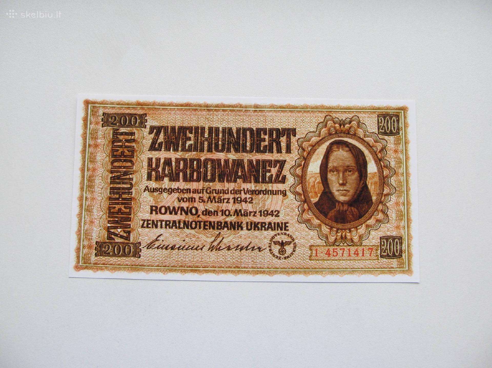 200 karbovanez , Ukraina , 1942